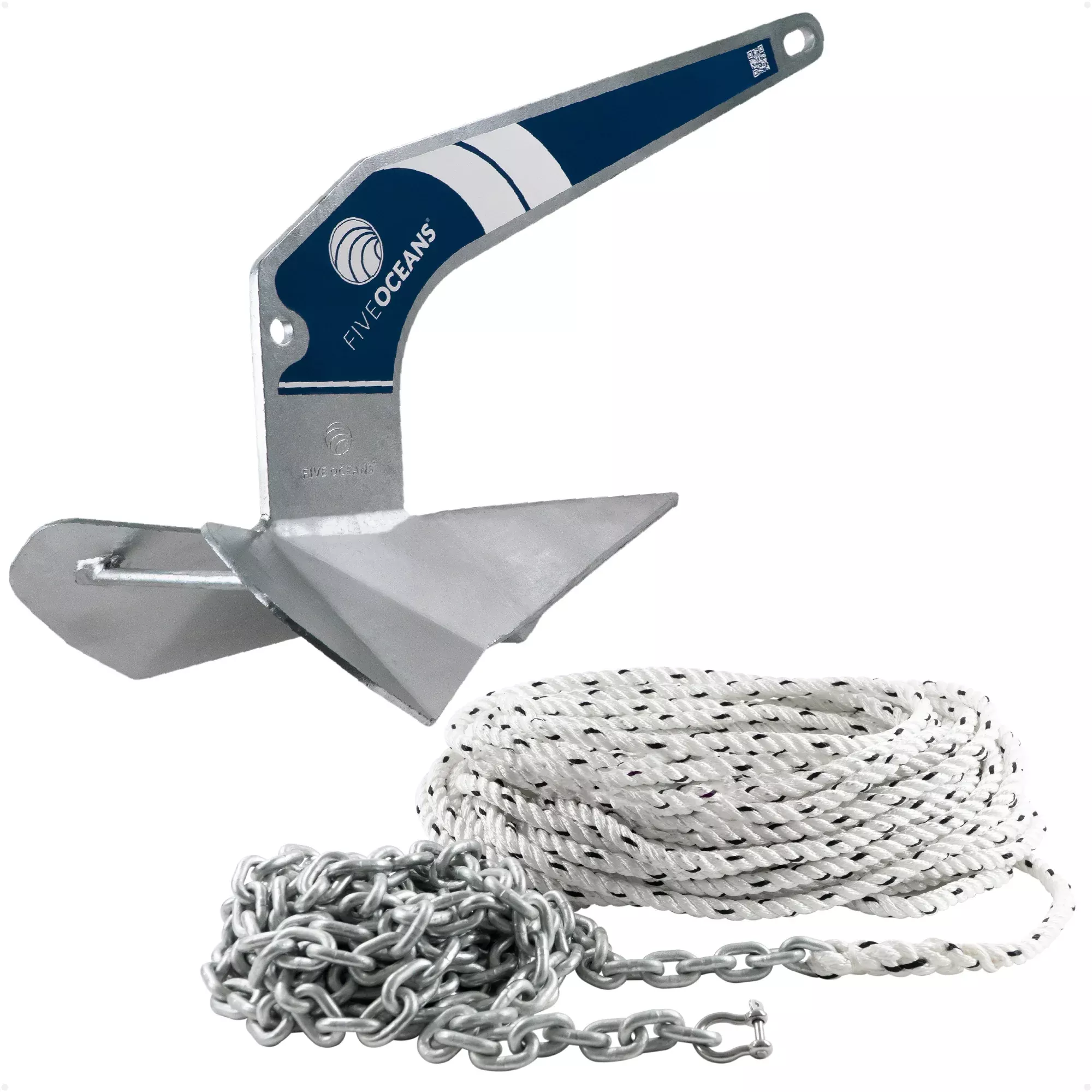 13 Lb / 6 Kg. Delta Anchor Kit for Windlass Systems, Hot-Dipped Galvanized Steel