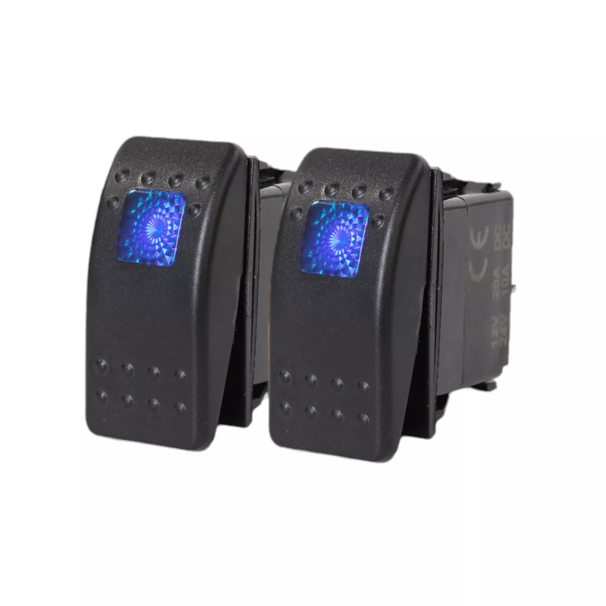 2 PCS Pactrade Marine Boat Rocker Switch ON-OFF SPST 3 Pin 1 Blue LED Car RV Motorcycle