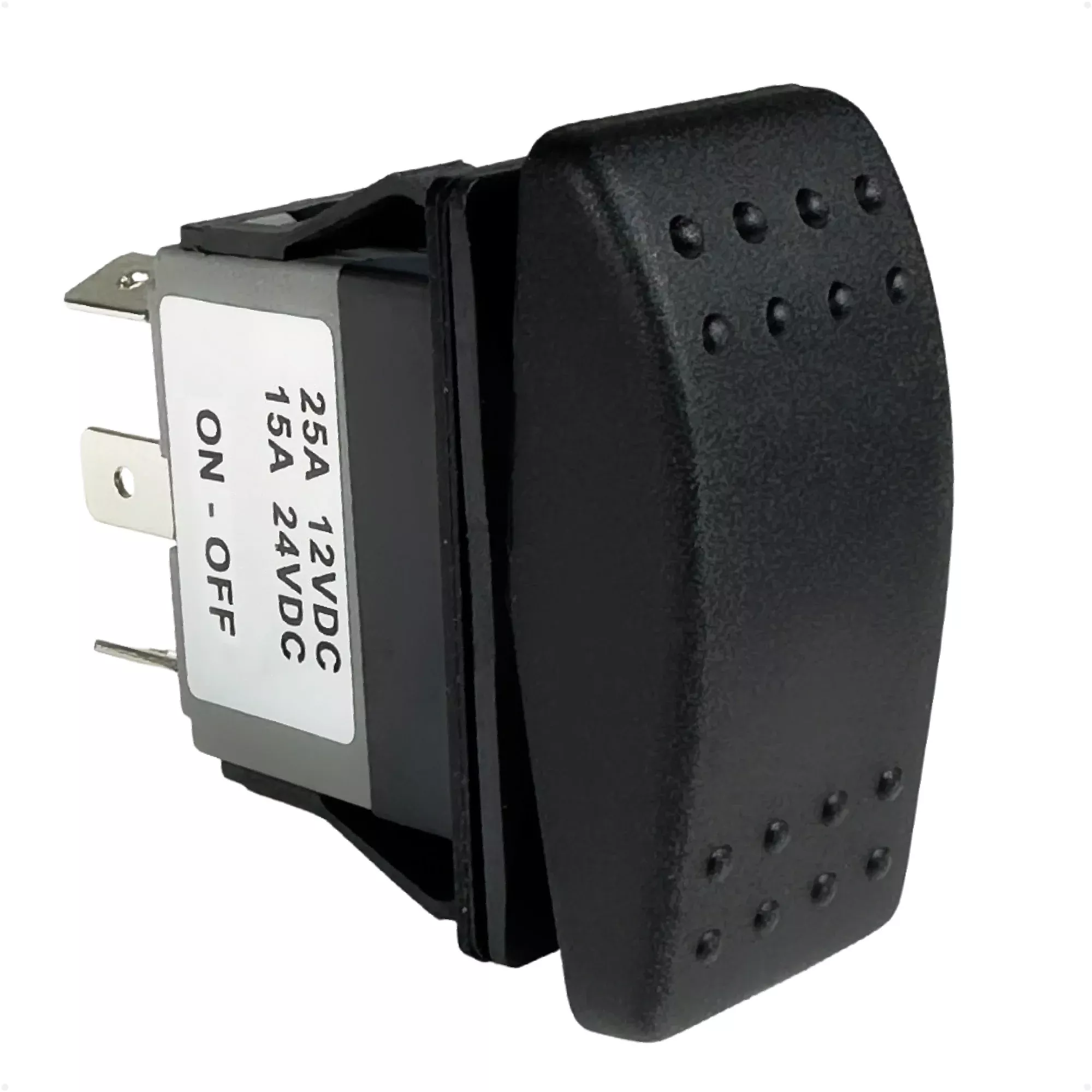 2-Pin On-Off Rocker Switch, SPST, 25A/12V DC - 15A/24V DC