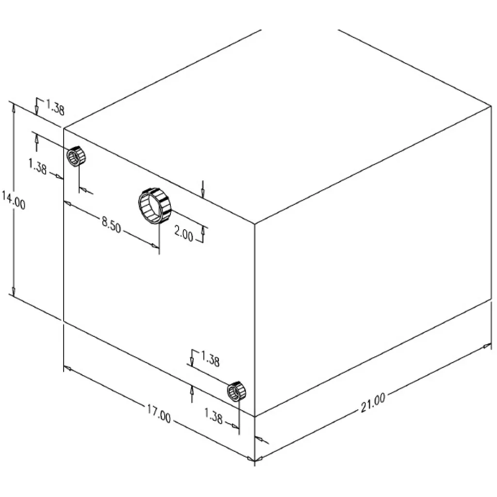 20 Gallon Water Tank 20"L x 17"W x 14"H