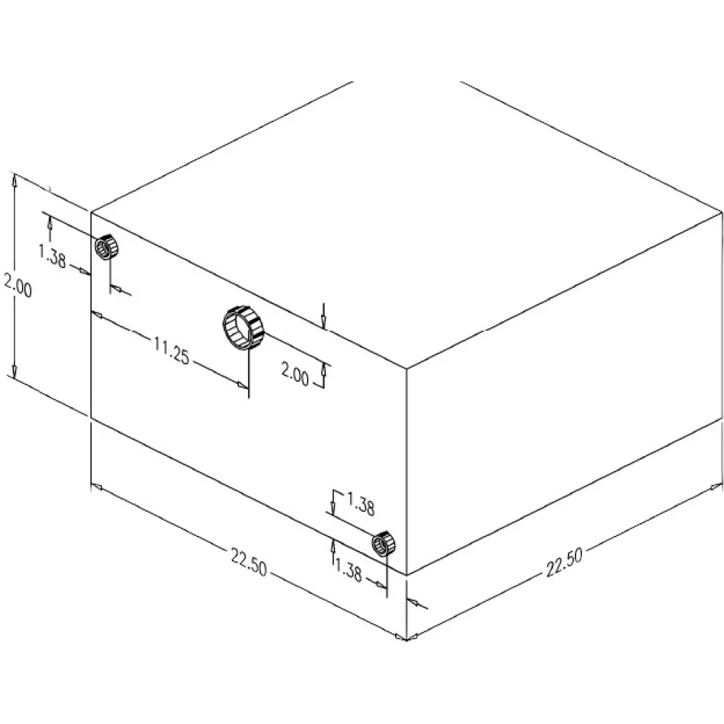 24 Gallon Water Tank, 24"L x 23.5" W x 12" H