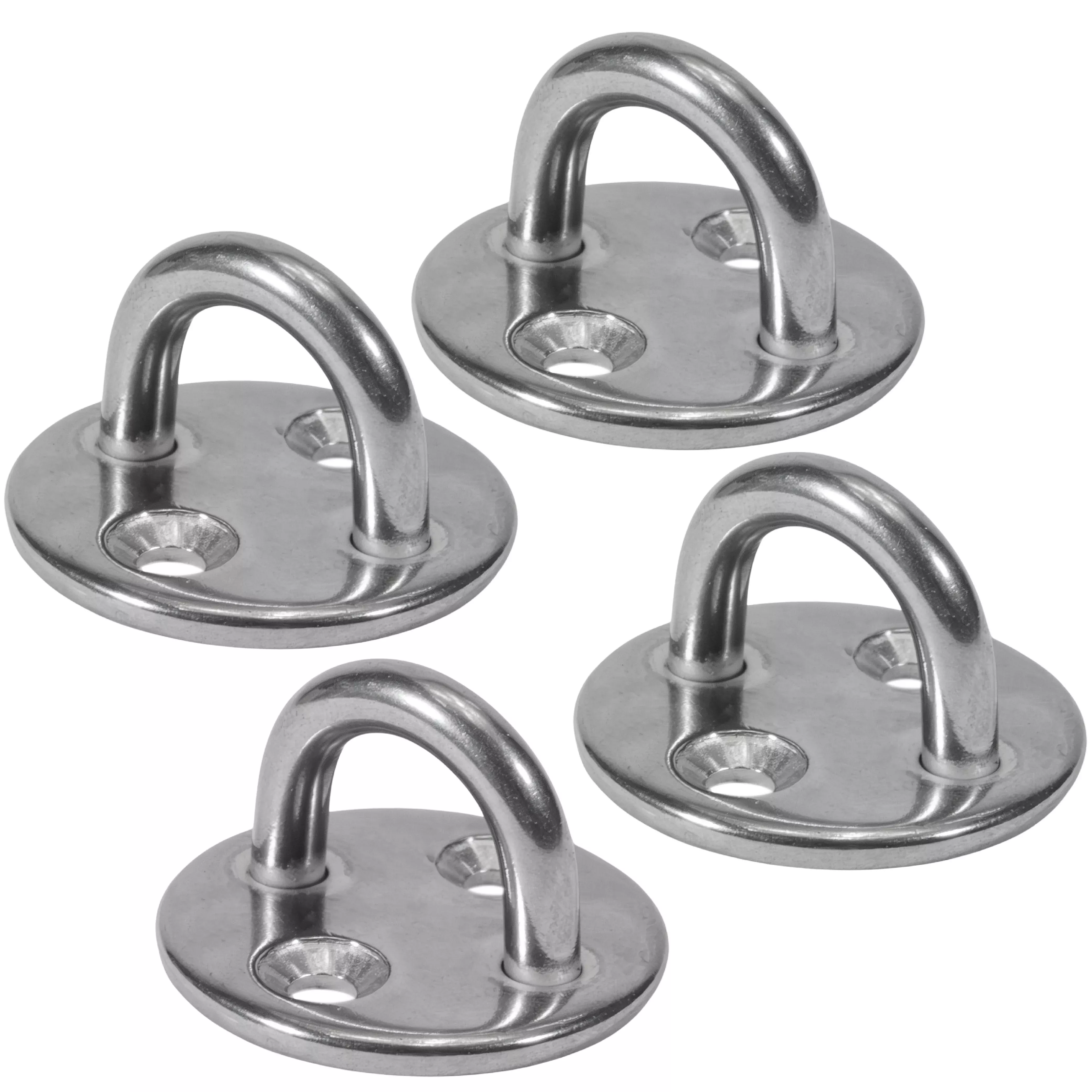 3/16" Round Pad Eye, AISI316 Stainless Steel, 4-Pack
