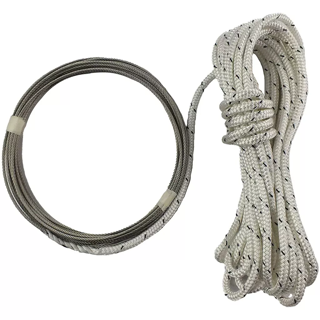 3/16x50w 7/16x50 Solid White Wire Rope Halyard