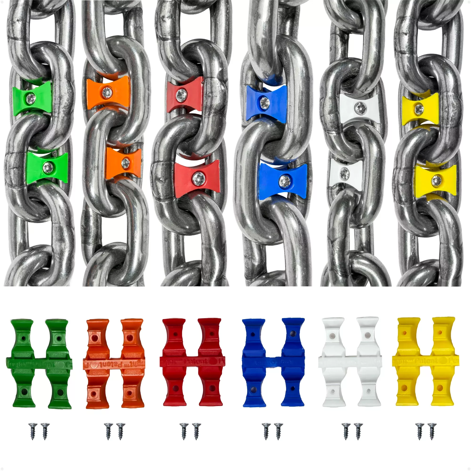 3/8" (10mm) HT G4 Anchor Windlass Chain Markers, 12-Pack, 6 Colors