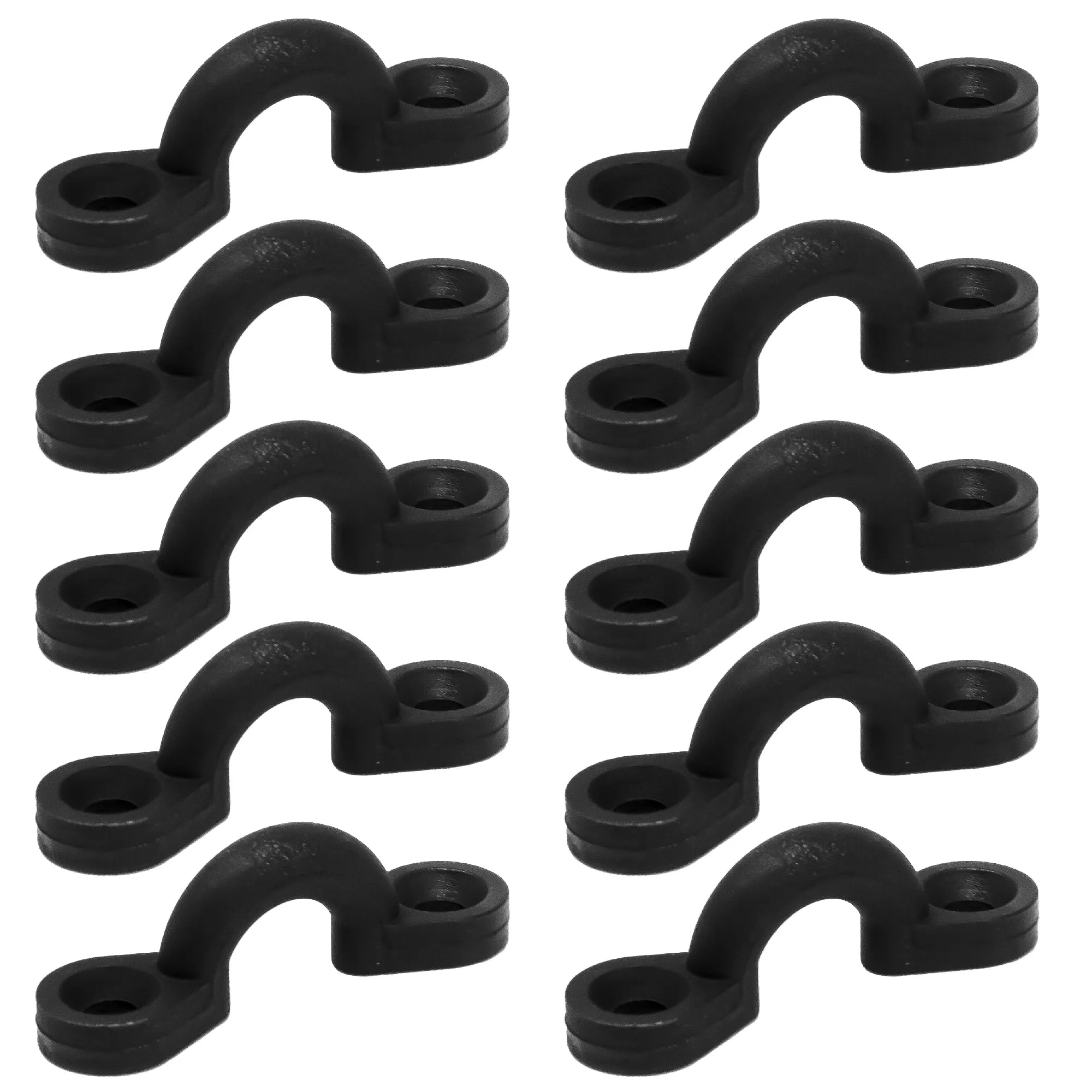 3/8" I.D. Eye Straps, Black Nylon, 10-Pack