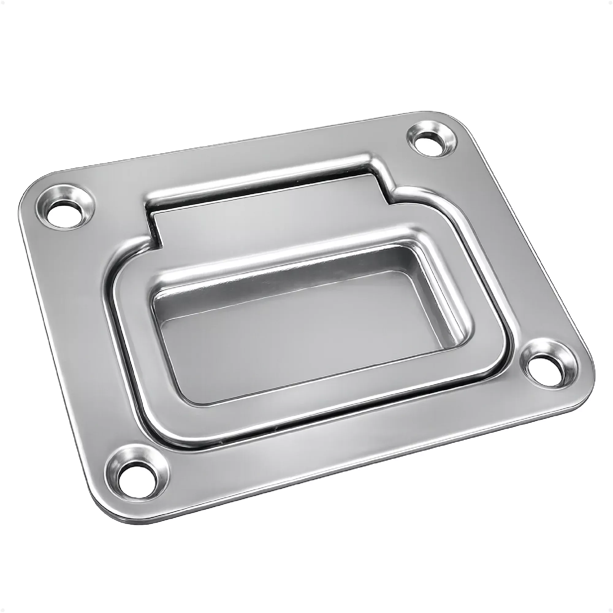 3" x 2-1/4" Flush Hatch Ring Pull, Stainless Steel