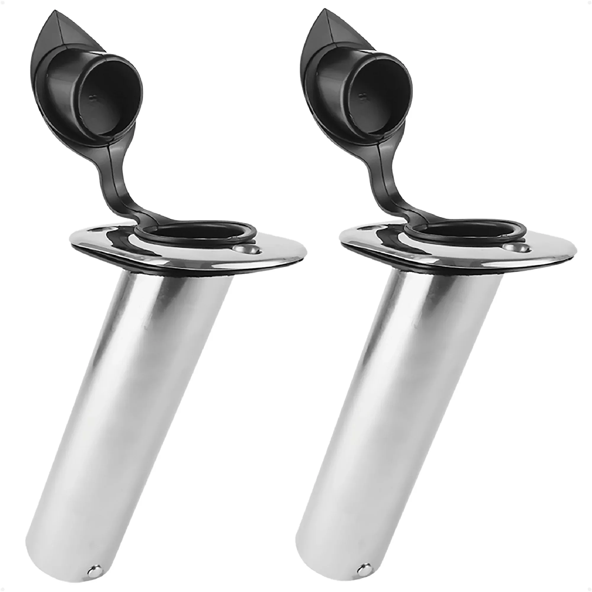 30-Degree Rod Holder, Flush Mount, Stainless Steel, 2-Pack
