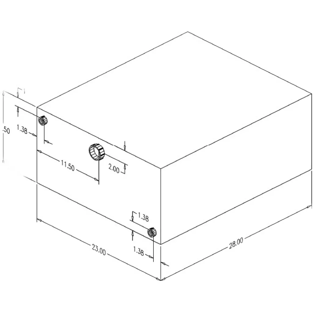 30 Gallon Water Tank, 30"L x 28" W x 11.5" H