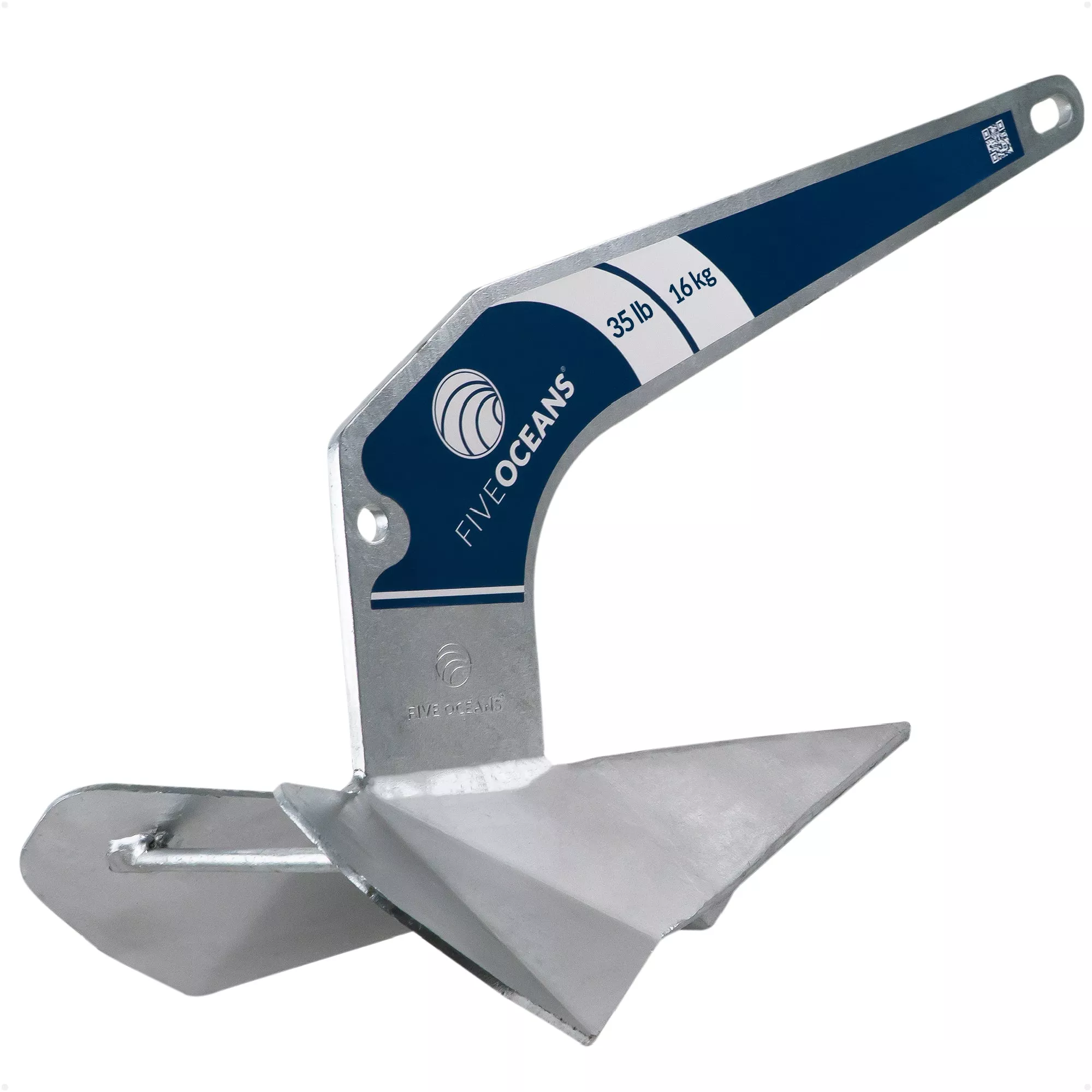 35 Lb / 16 Kg. Delta Style Anchor, Hot-Dipped Galvanized Steel