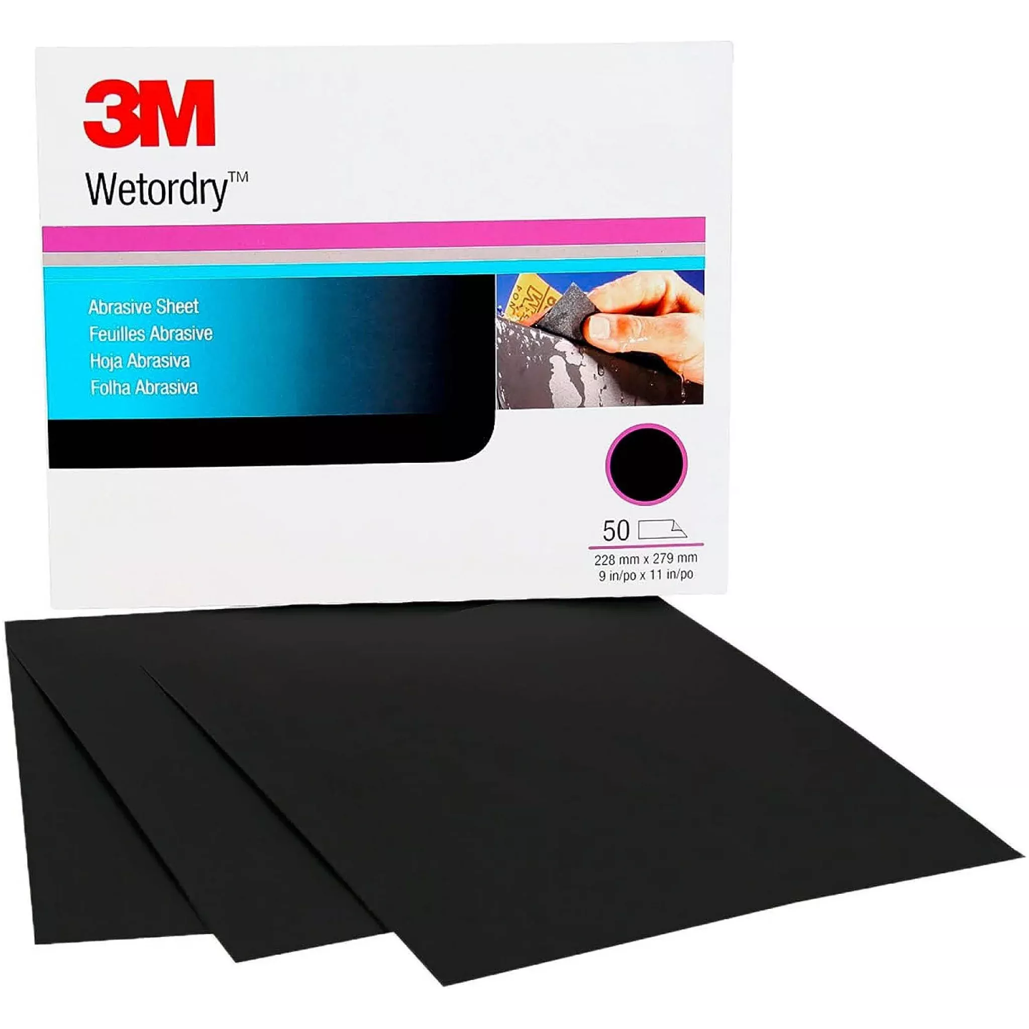3M Wet/Dry Sandpaper -800 grit, 1 Piece