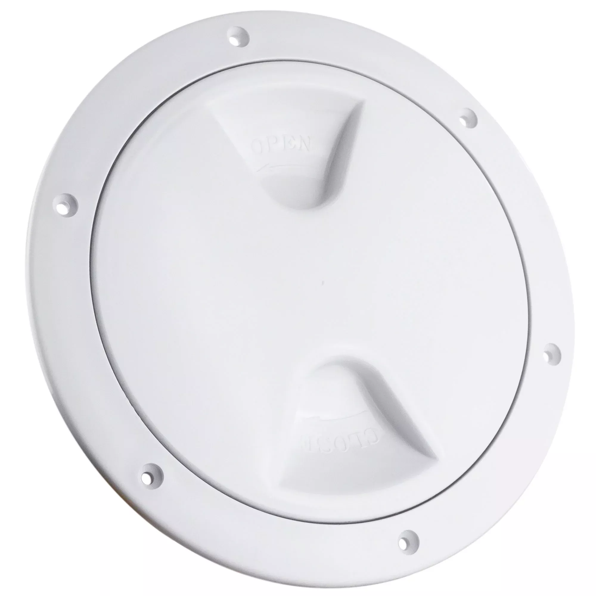 4" Deck Plate, Round, White