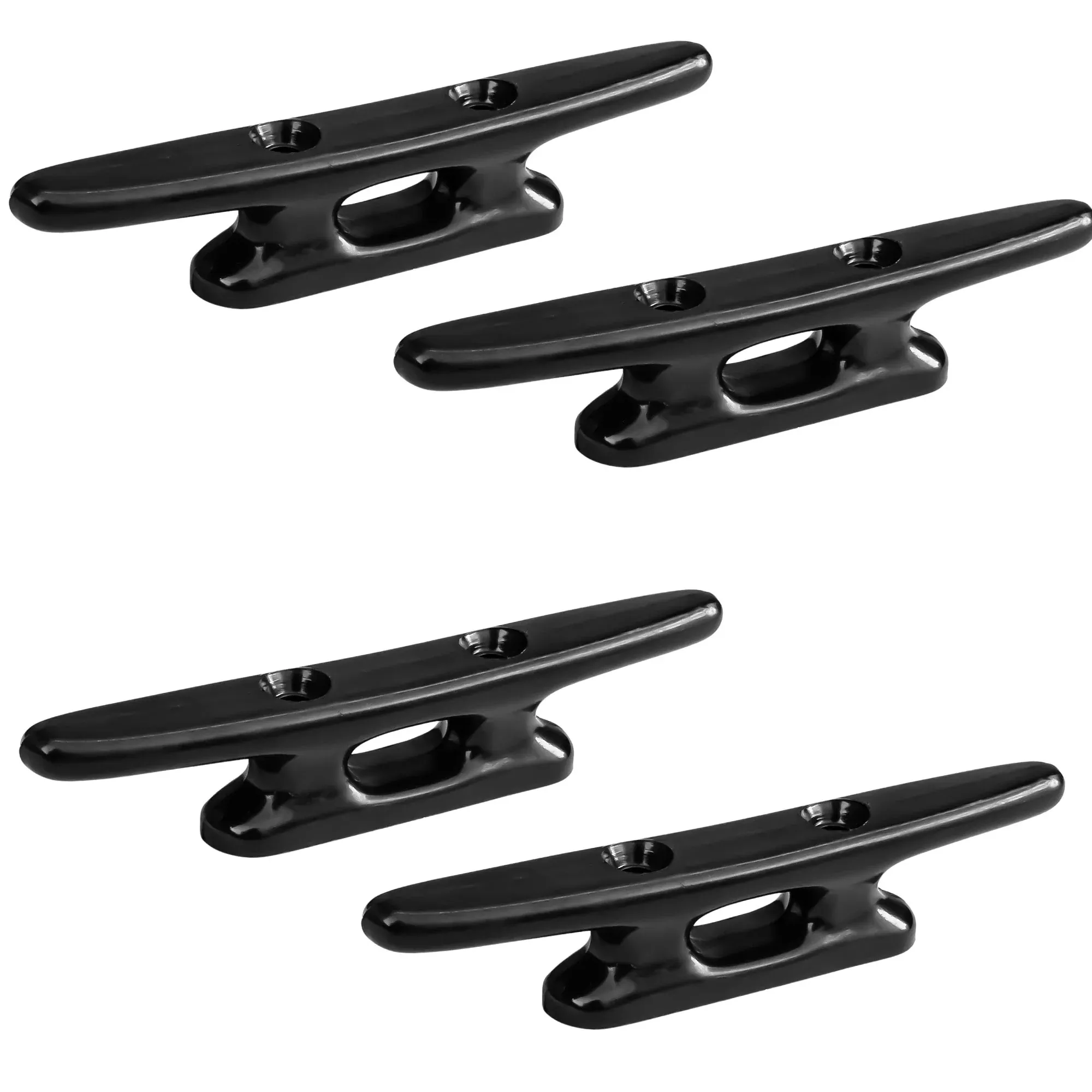 4" Dock Cleat, Black Nylon, 4-Pack