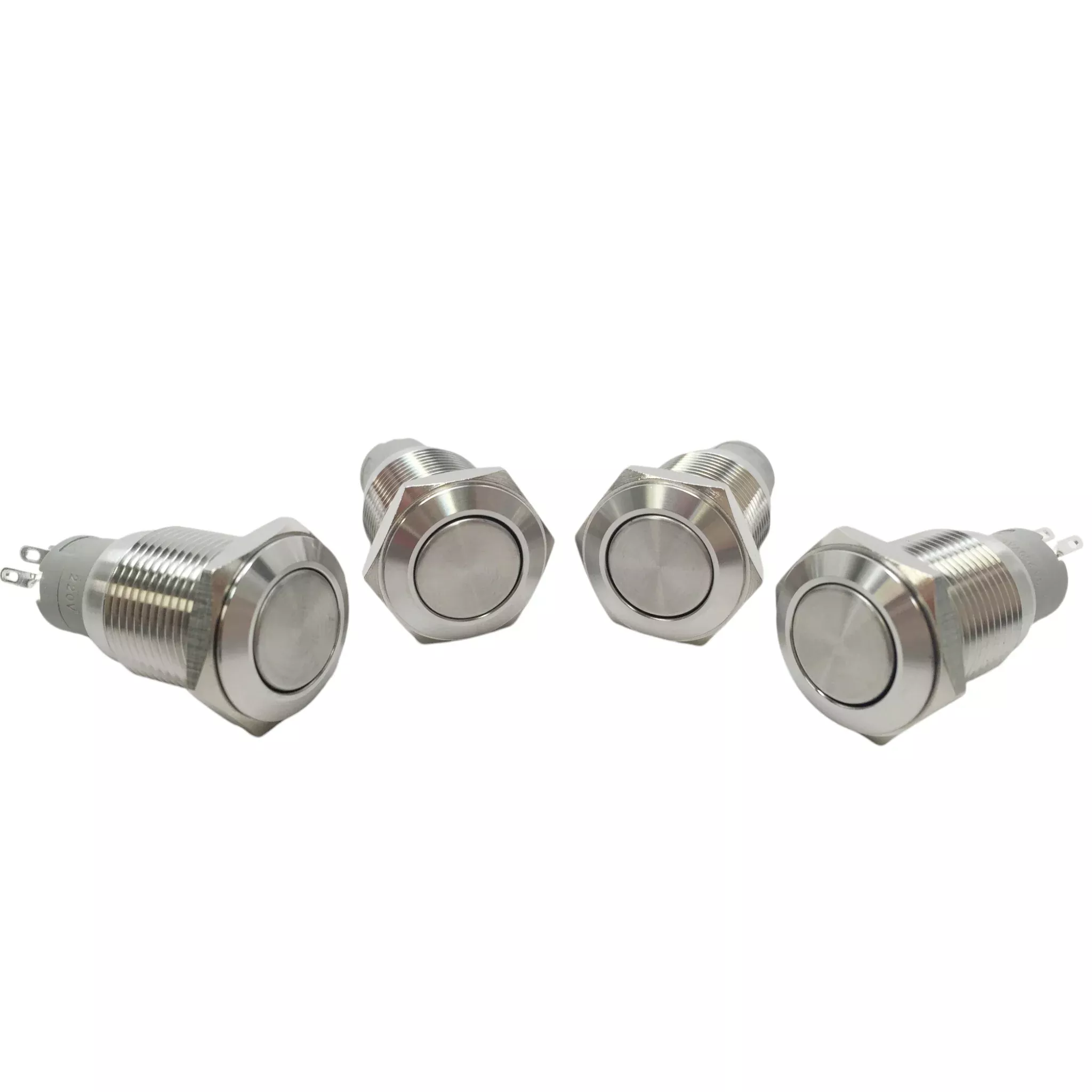4 of Pactrade Marine Car Trailer SS304 Auto On-off Push Switch Button with Nut 12VDC