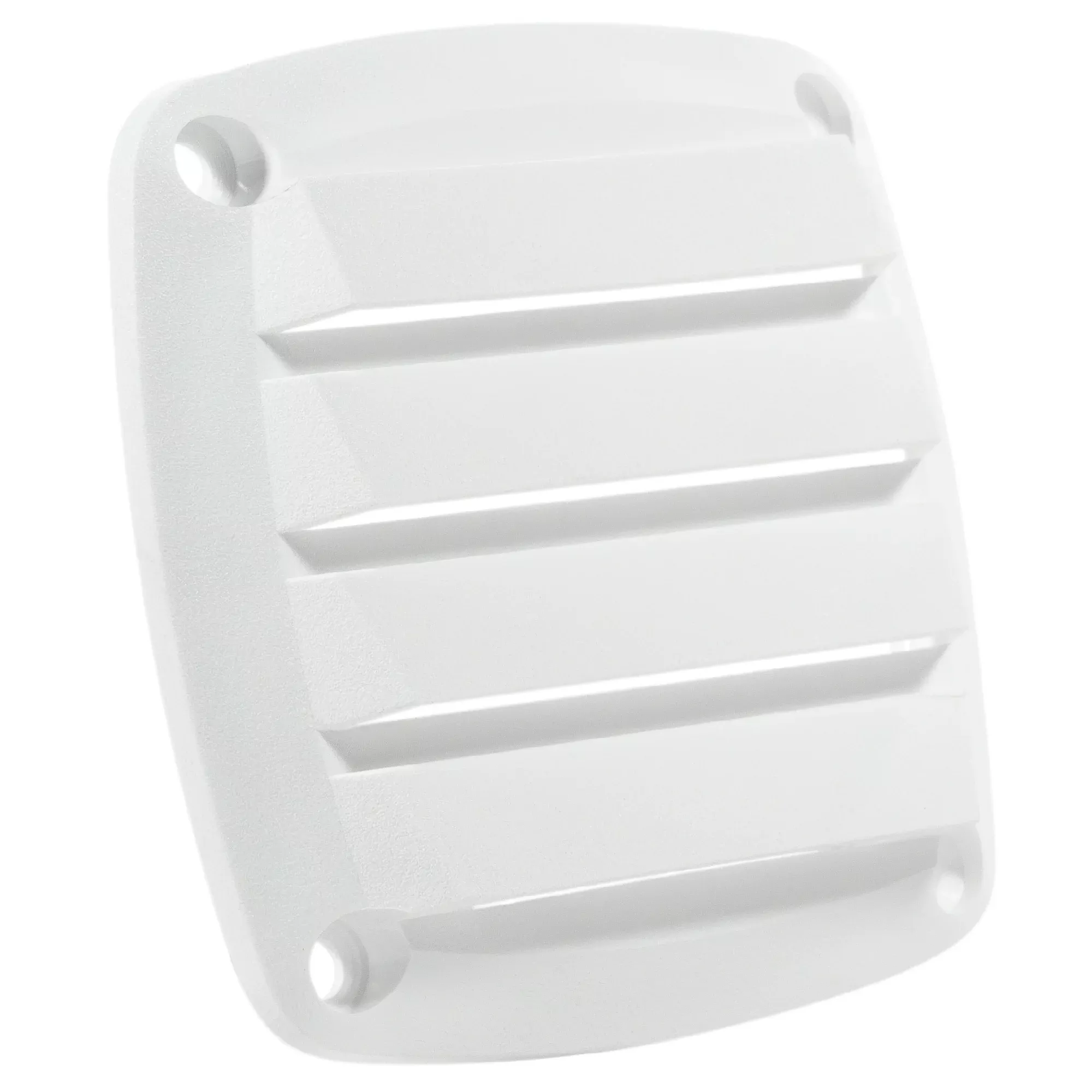 4-Slotted Louvered Flush Hose Ventilators, 3" Hose Diameter, White
