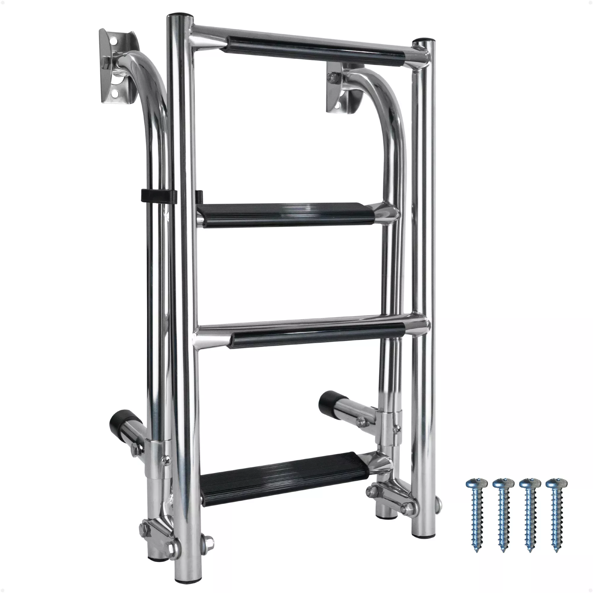 4-Step Folding Transom Ladder, AISI316 Stainless Steel