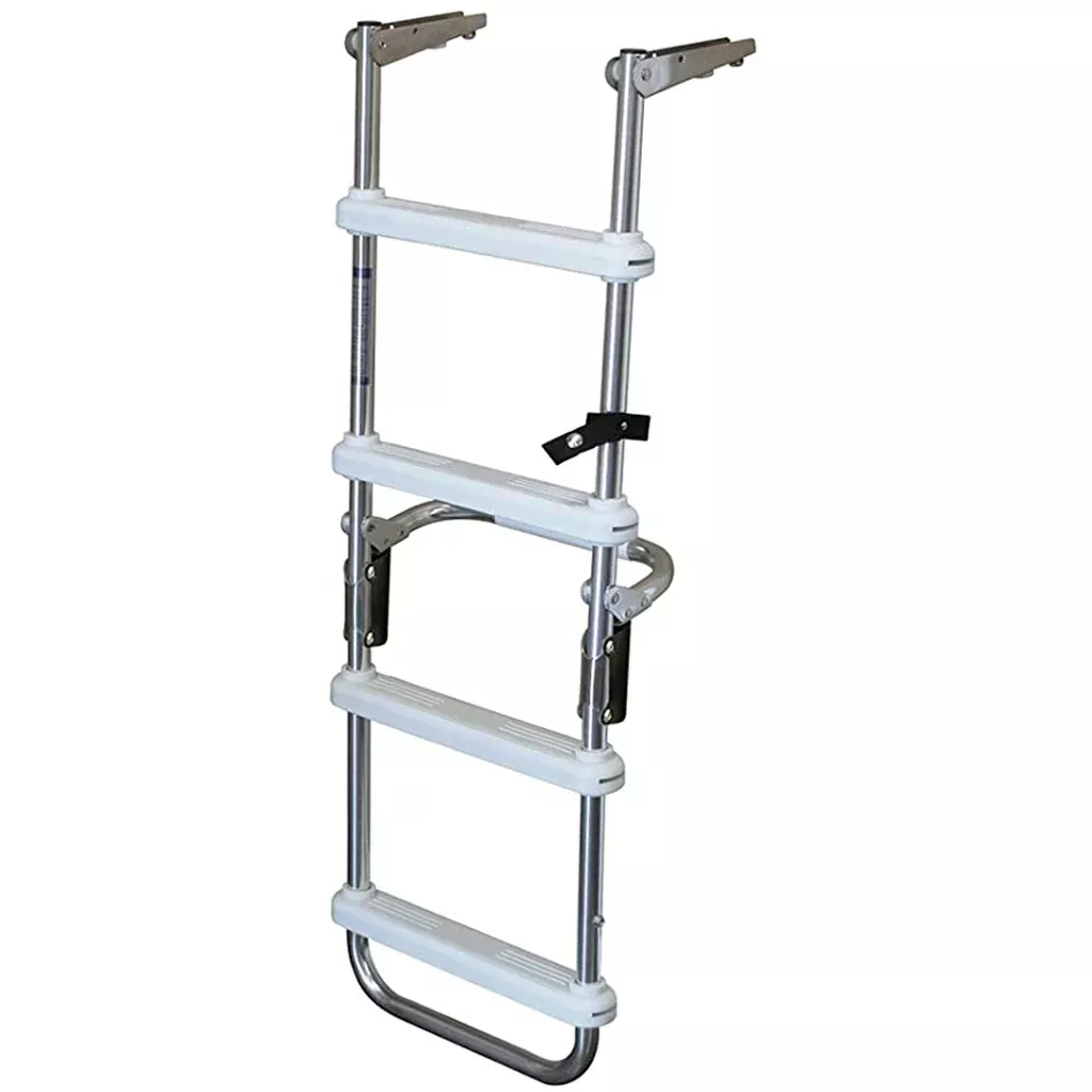 4 Step Stainless Steel Folding Ladder *FA*