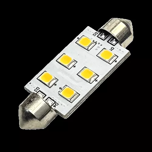 42mm (1-11/16") Festoon LED Bulb 6-LED Power Cluster