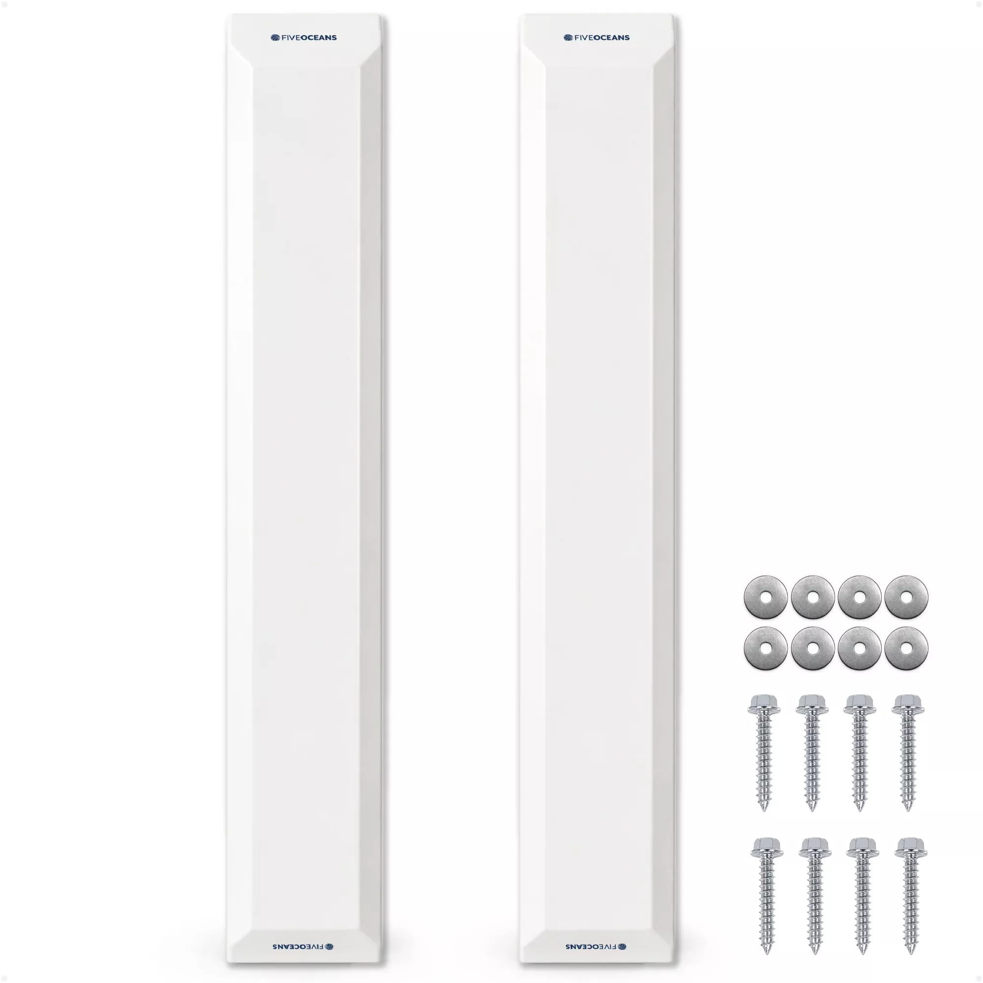48" Piling Post Dock Bumpers, Marine-Grade PVC - White, 2-Pack