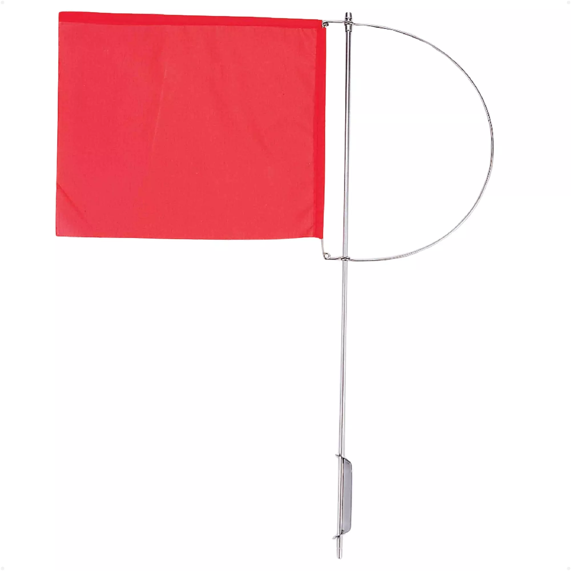 5-1/2" x 4-1/8" Wind Indicator Flag, Red Fabric & Stainless Steel