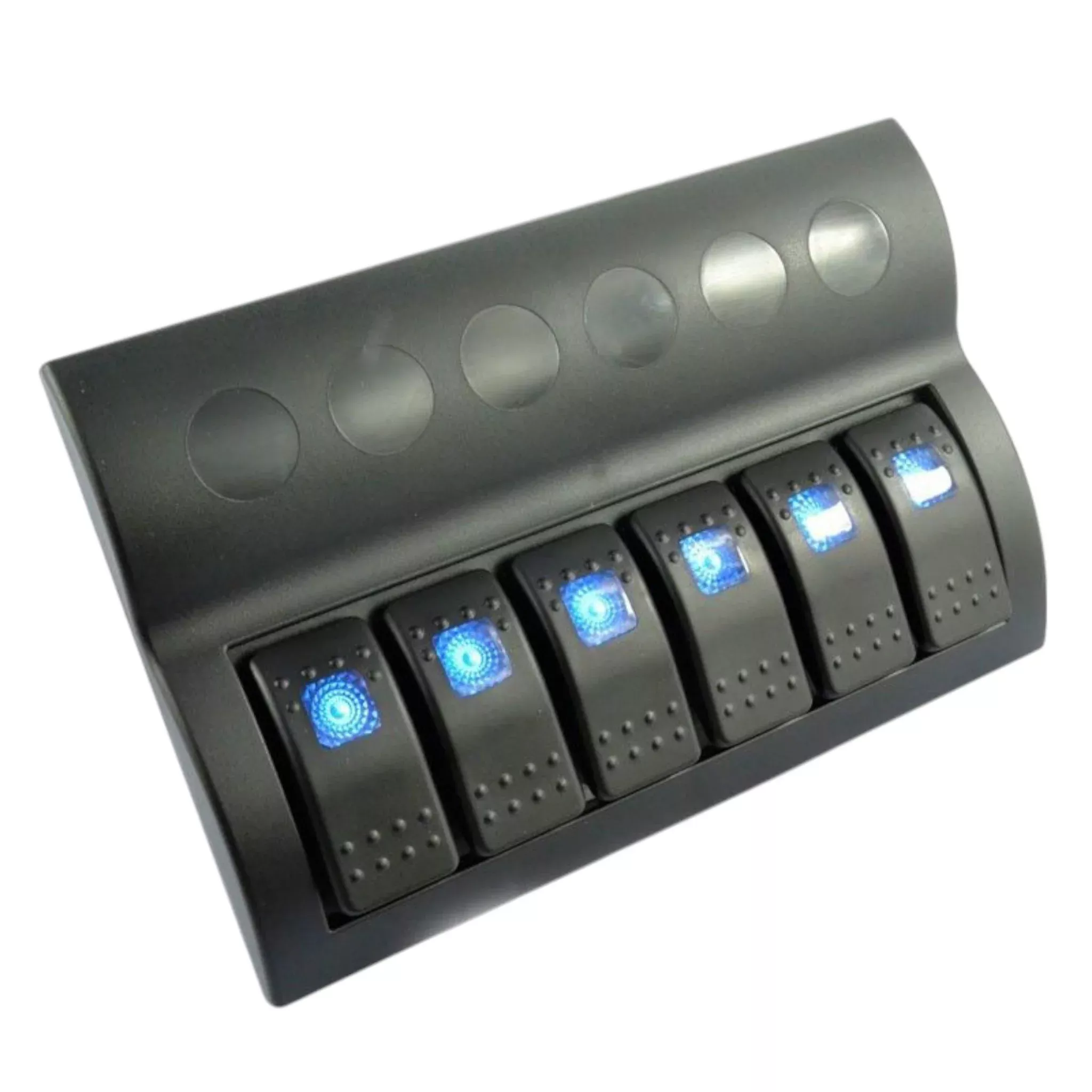 6 Gang Pactrade Marine Boat Rocker Switch Panel Circuit Breaker LED Indicator