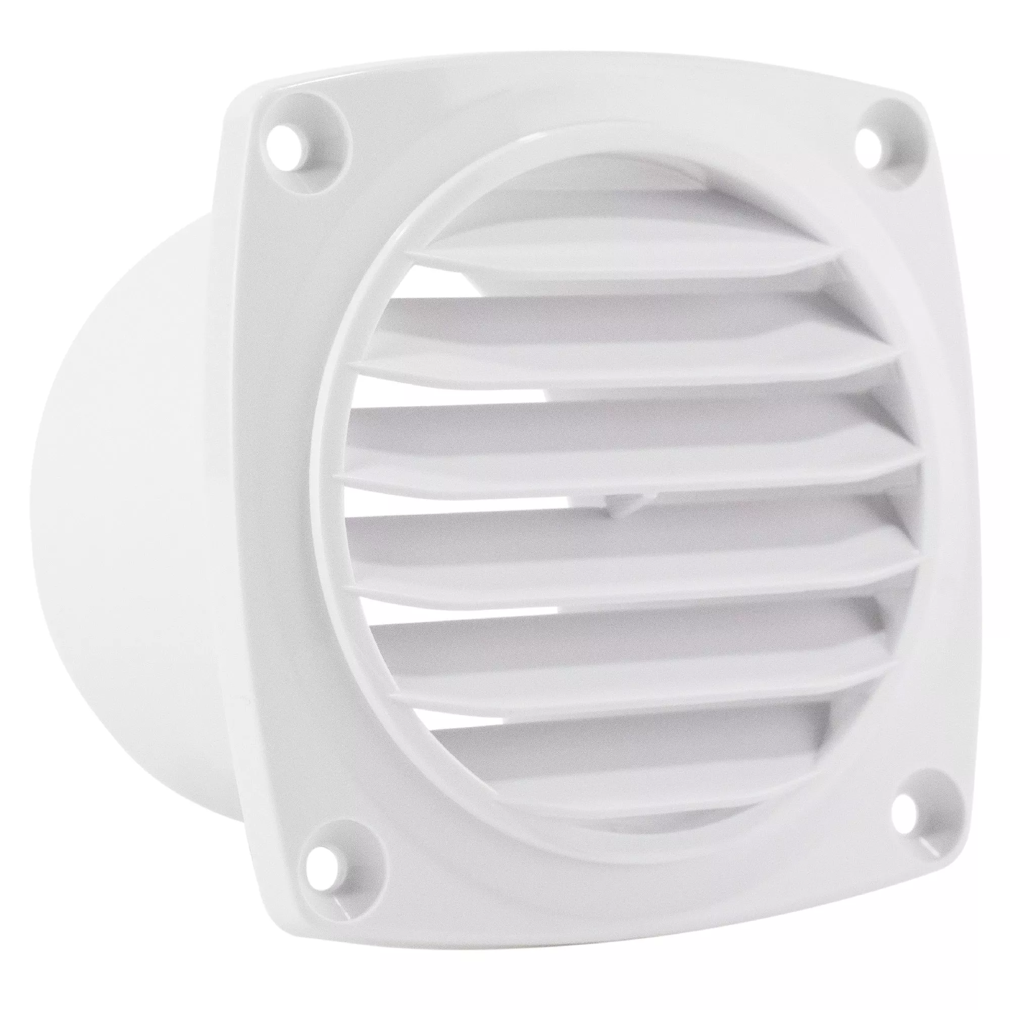 6-Slotted Louvered Hose Vent, 3" Hose Diameter, White