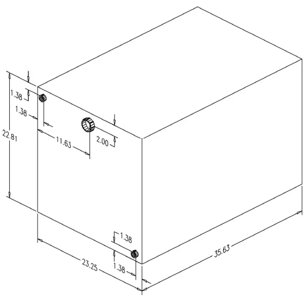 77 Gallon Water Tank 35.6L x 22.75 W x 22.75H *PU*