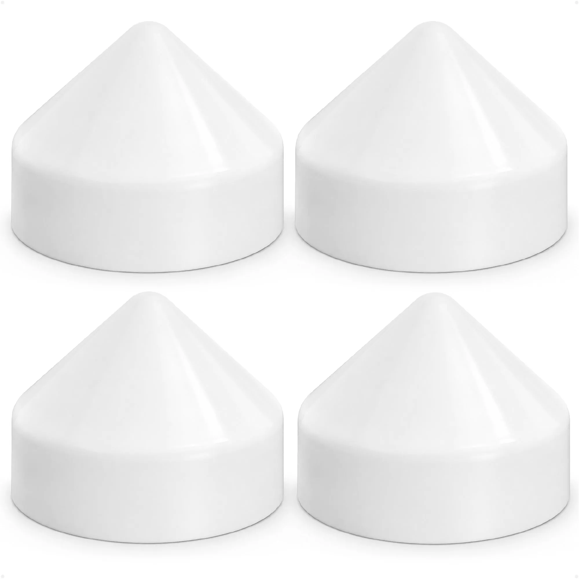 8" Marine Cone Dock Piling Caps, White, 4-Pack