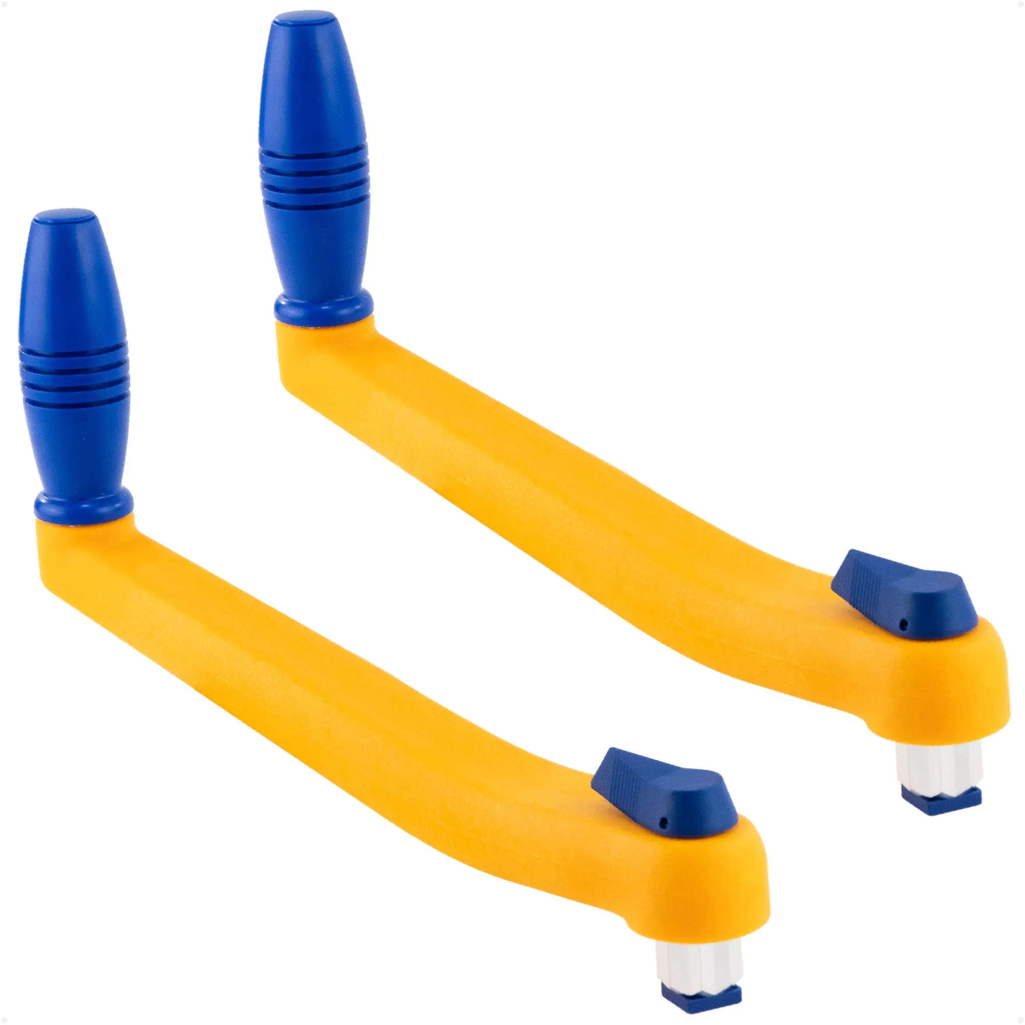 8" Universal Floating Winch Handle, Lock-In Mechanism, Orange & Blue, 2-Pack