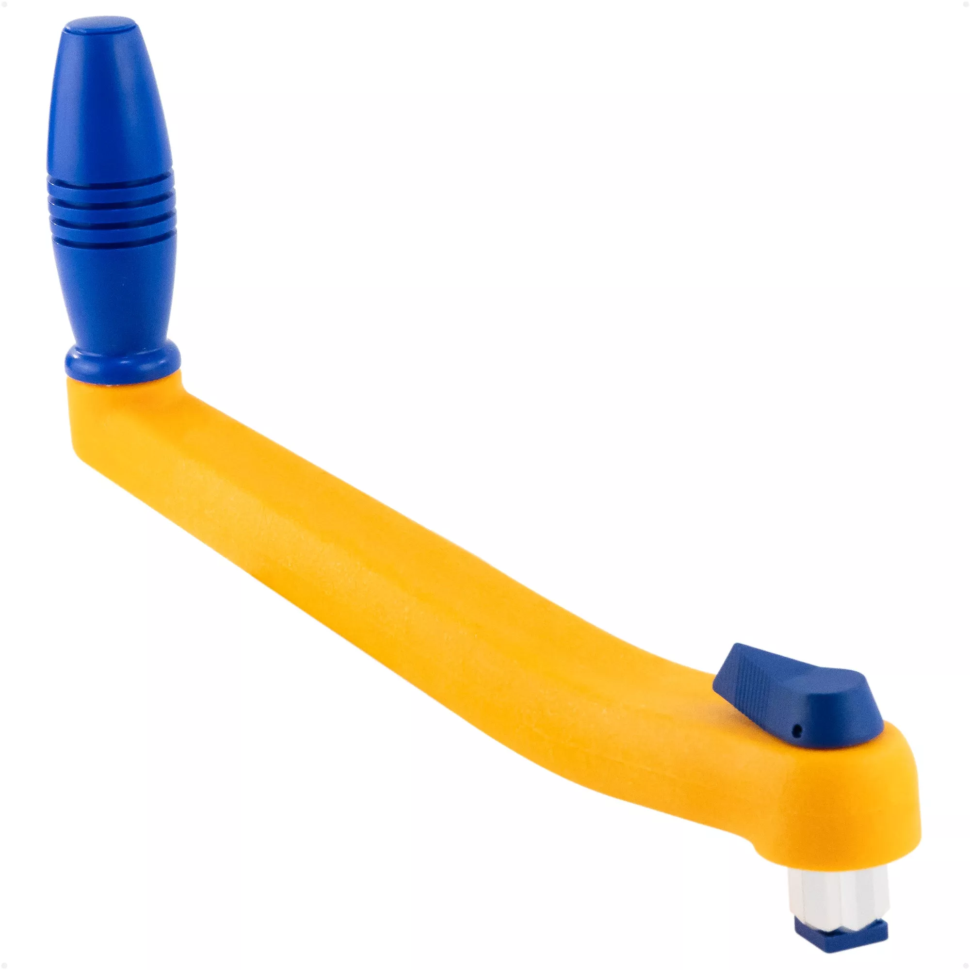 8" Universal Floating Winch Handle, Lock-In Mechanism, Orange & Blue