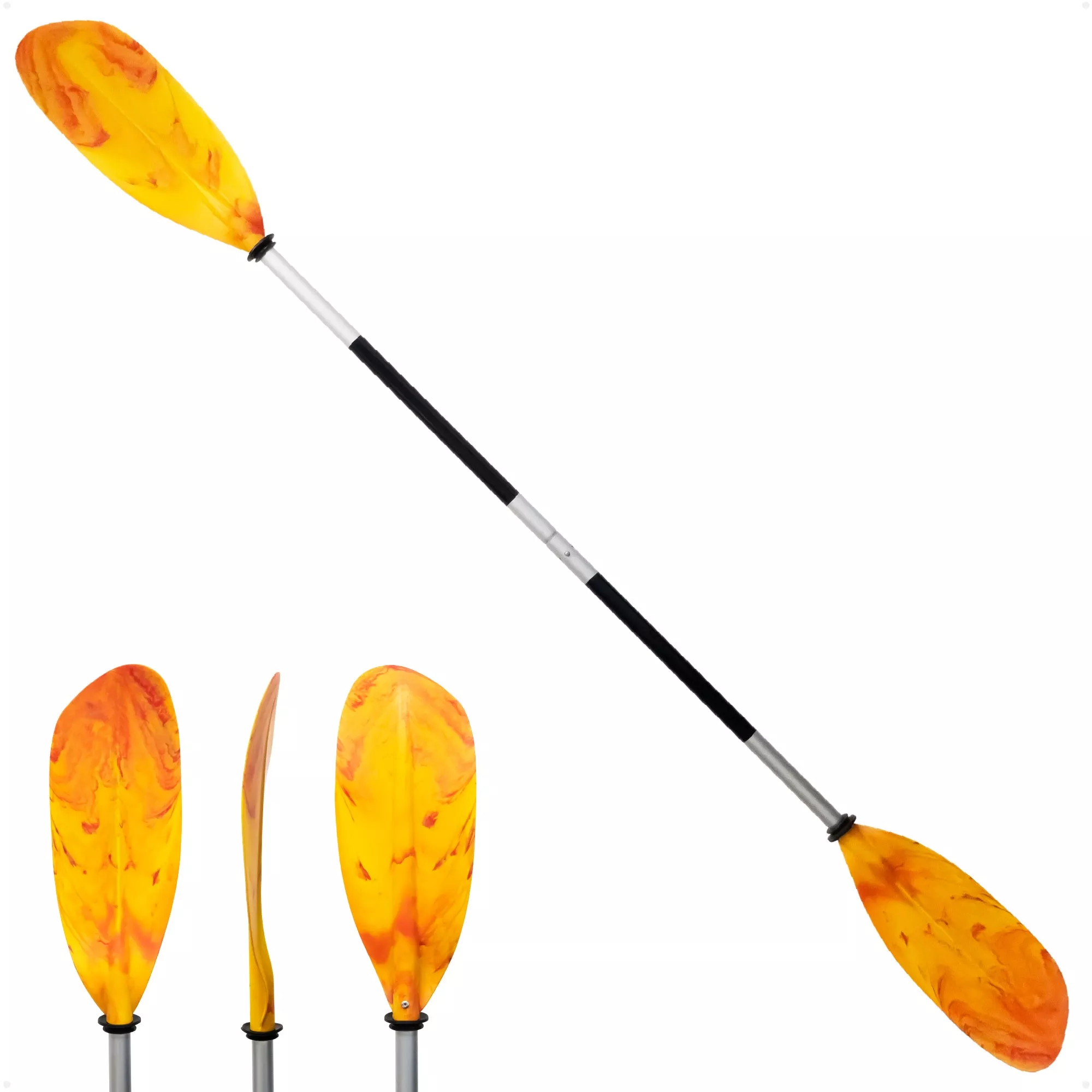 84" Kayak Paddle, Aluminum, Yellow & Orange, Detachable