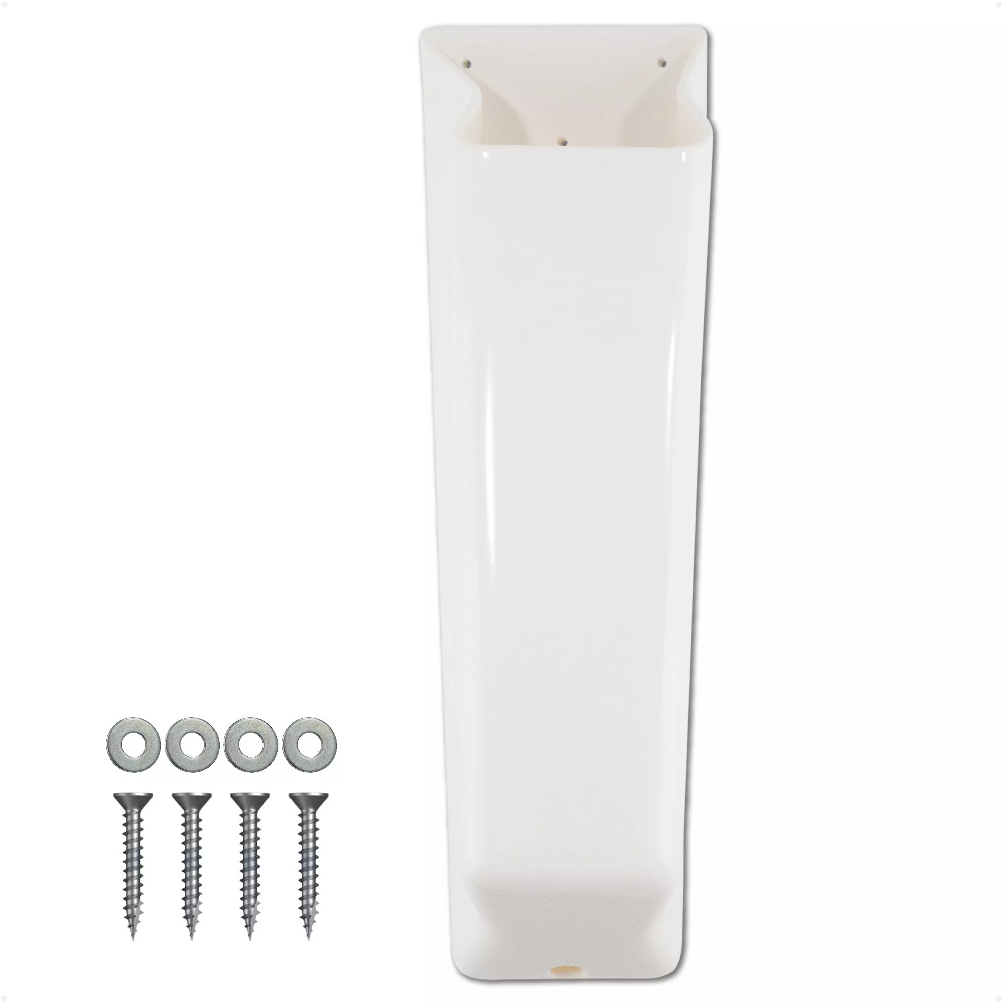 9-1/2" Winch Handle Holder, White PVC
