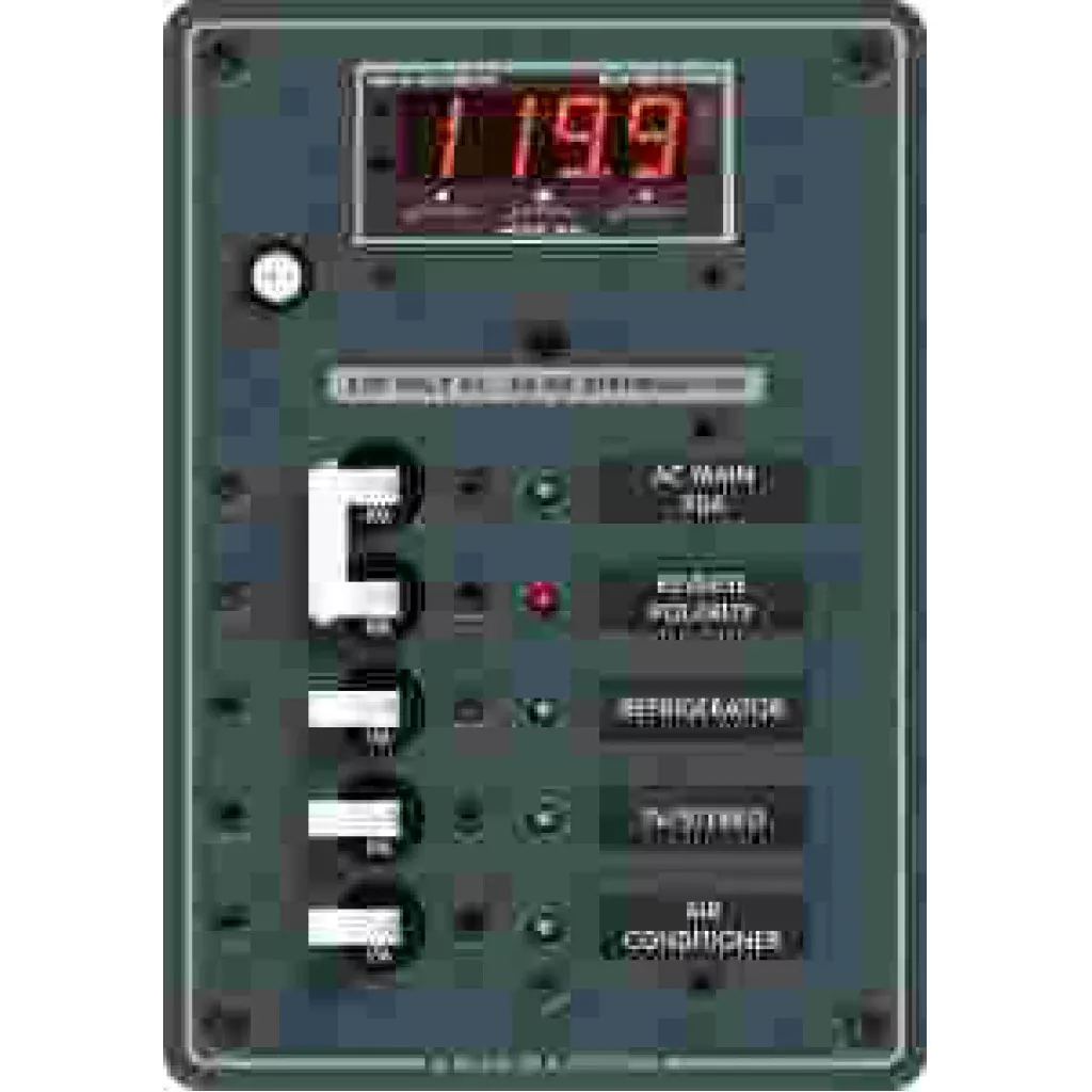 AC 5-Pos w/Main & Multi 1-30A 2P 3-15A Wht Panel