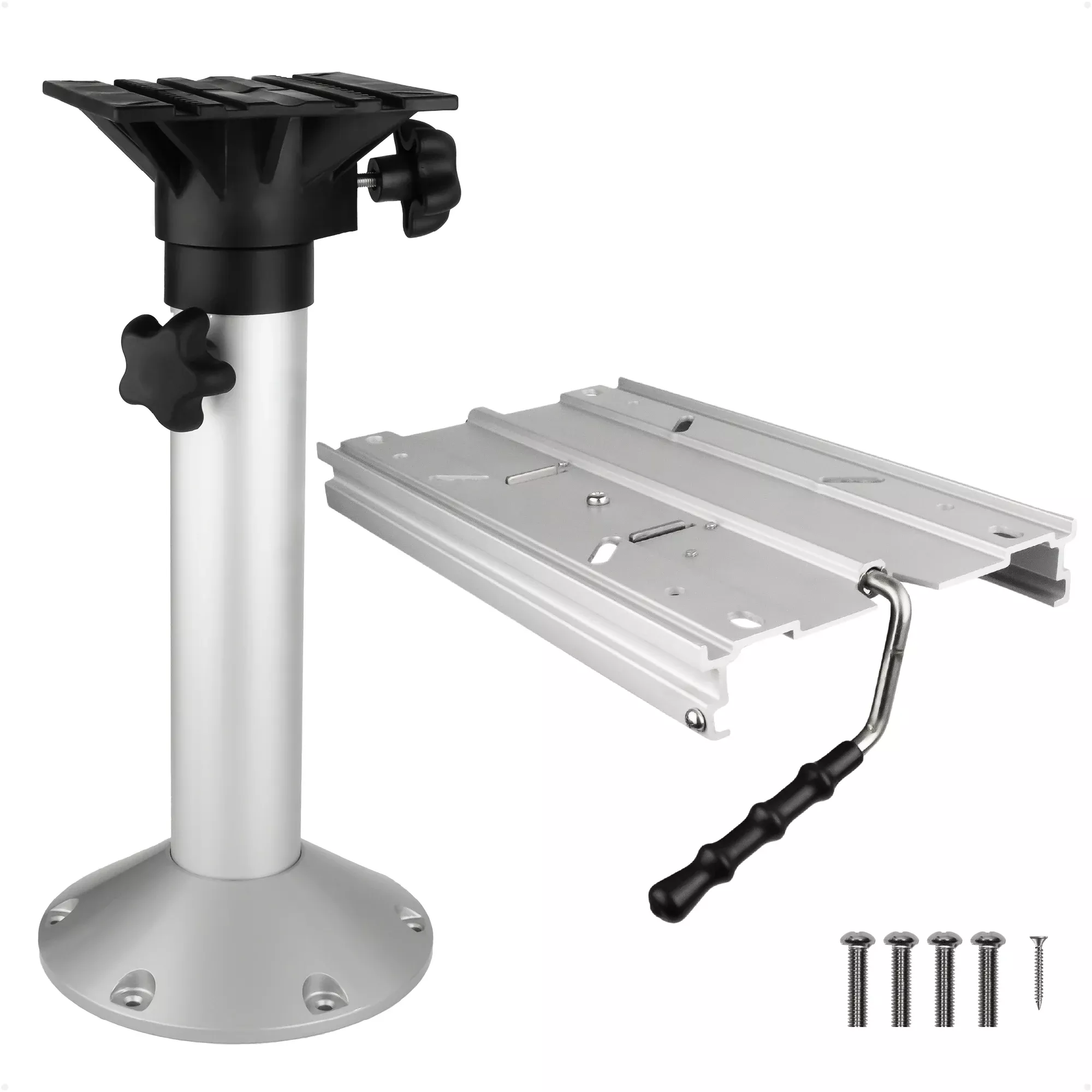 Adjustable Seat Pedestal and Locking Slide Kit, Aluminum