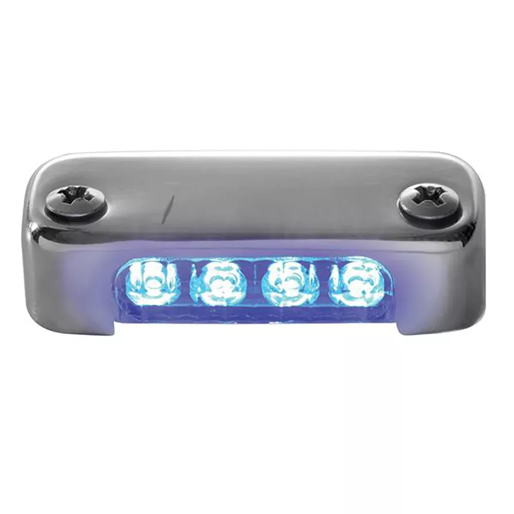Attwood Blue LED Micro Light w/Stainless Steel BezelVertical Mount [6350B7]