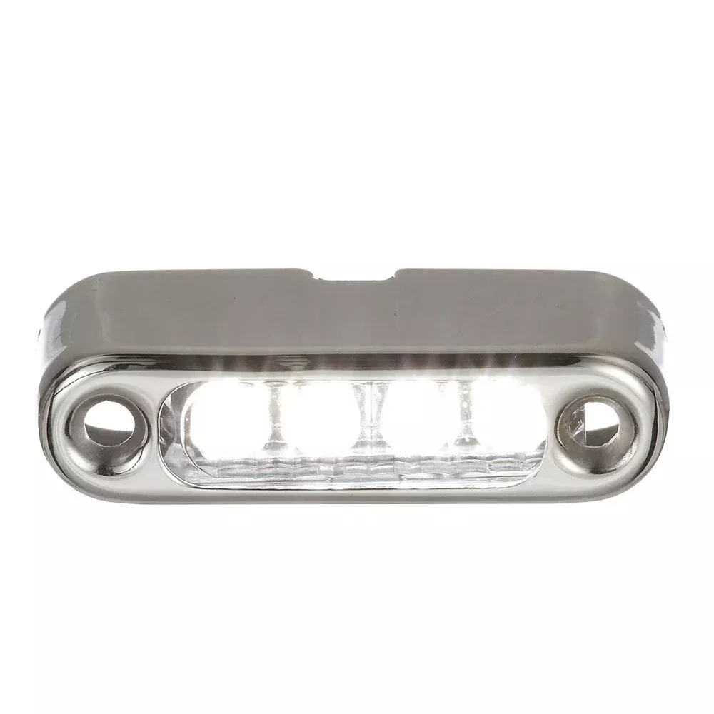 Attwood White LED Micro Light w/Stainless Steel BezelVertical Mount [6350W7]