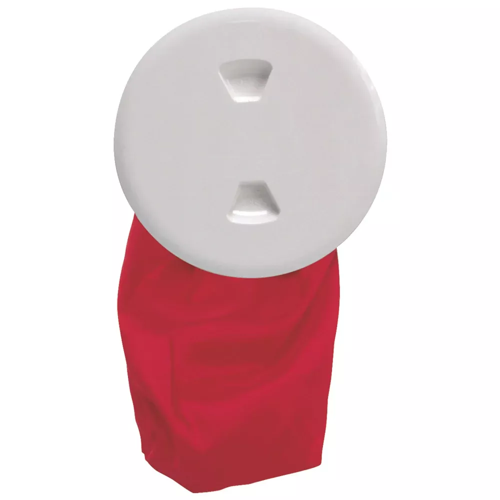 Beckson 5" Stow-Away Deck Plate - White w/12" Bag [DP50BW]