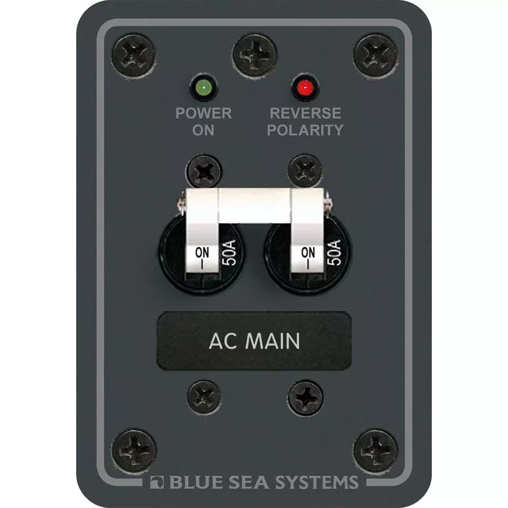 Blue Sea 8079 AC Main Only Circuit Breaker Panel - White Switches [8079]