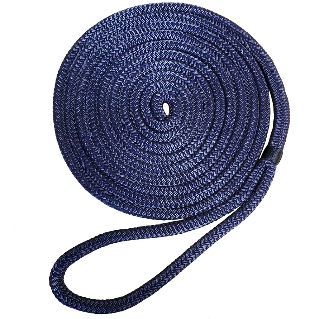 Braided Nylon Dock Line - w/Eye 3/4" x 35' Navy