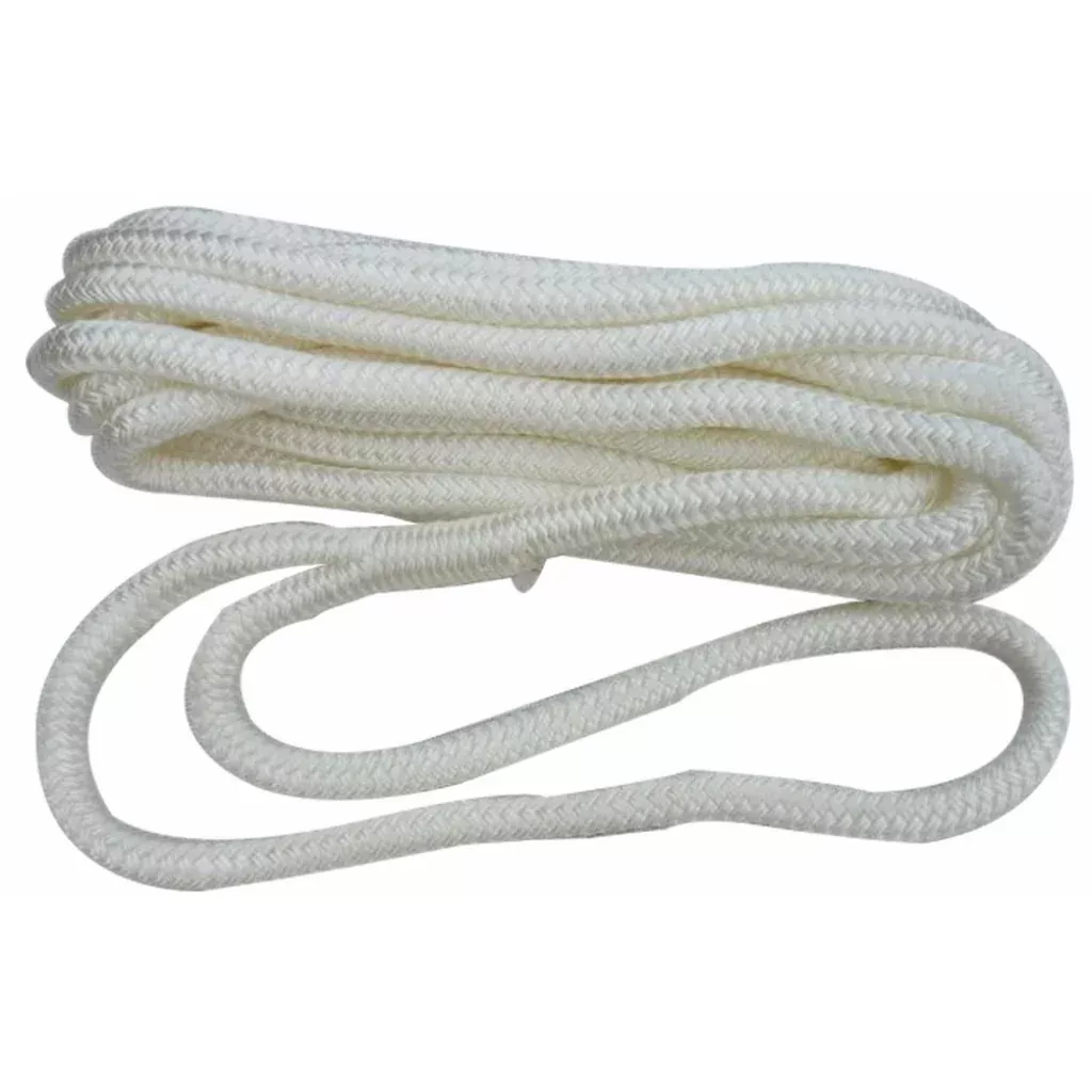 Braided Nylon Dock Line w/Eye 3/4" x 40' White