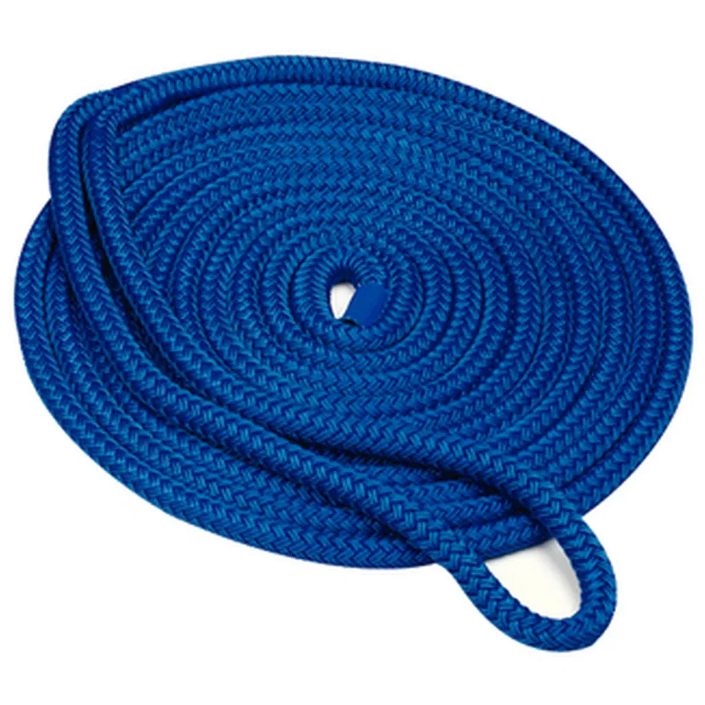 Braided Nylon Dock Line -w/Eye 5/8" x 40' Blue