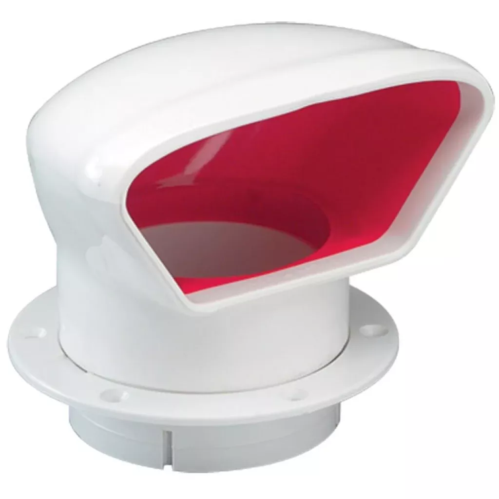 Cowl Vent Low Profile Red Interior - 3"