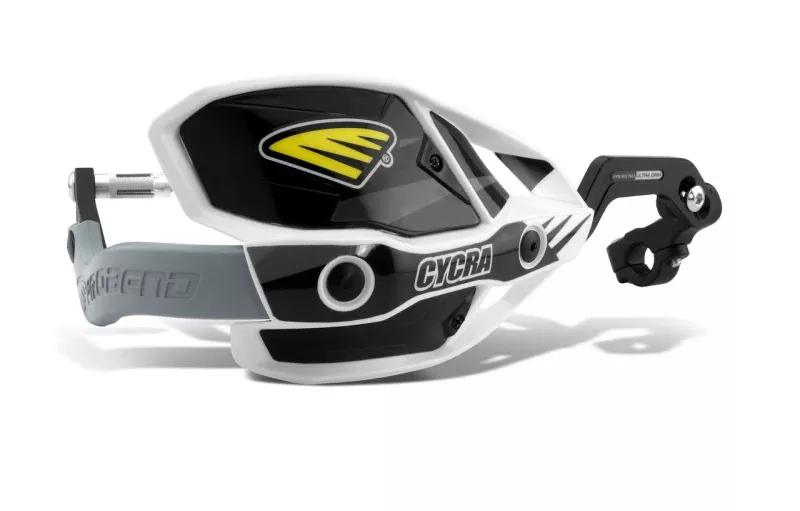 Cycra 1-1/8in Clamp w/White Shields/Black Covers