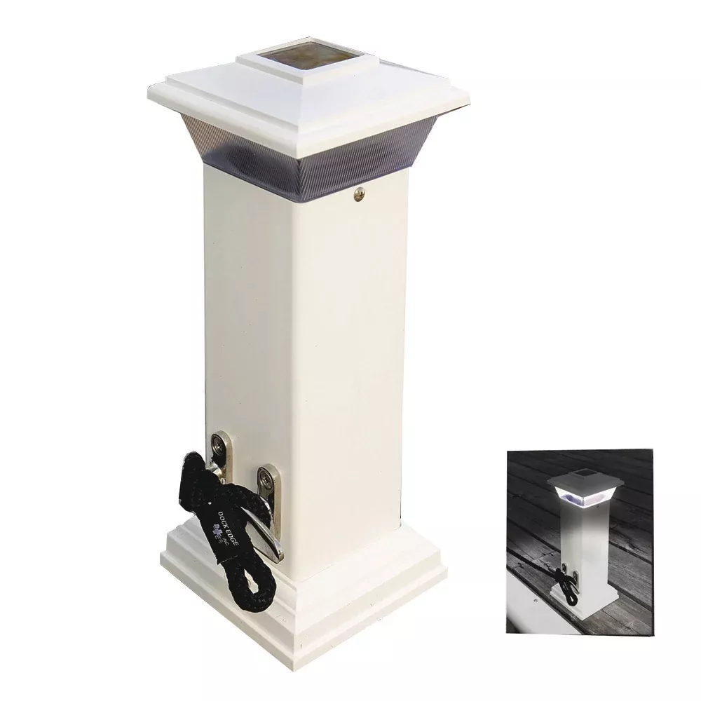 Dock Edge Cleatlite Solar Dock Light w/SS Mooring Cleat 12" [DE96250F]