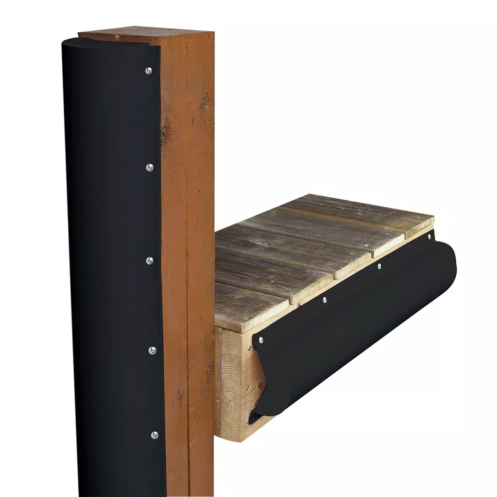 Dock Edge Piling Bumper - One End Capped - 6' - Black [DE1020BF]