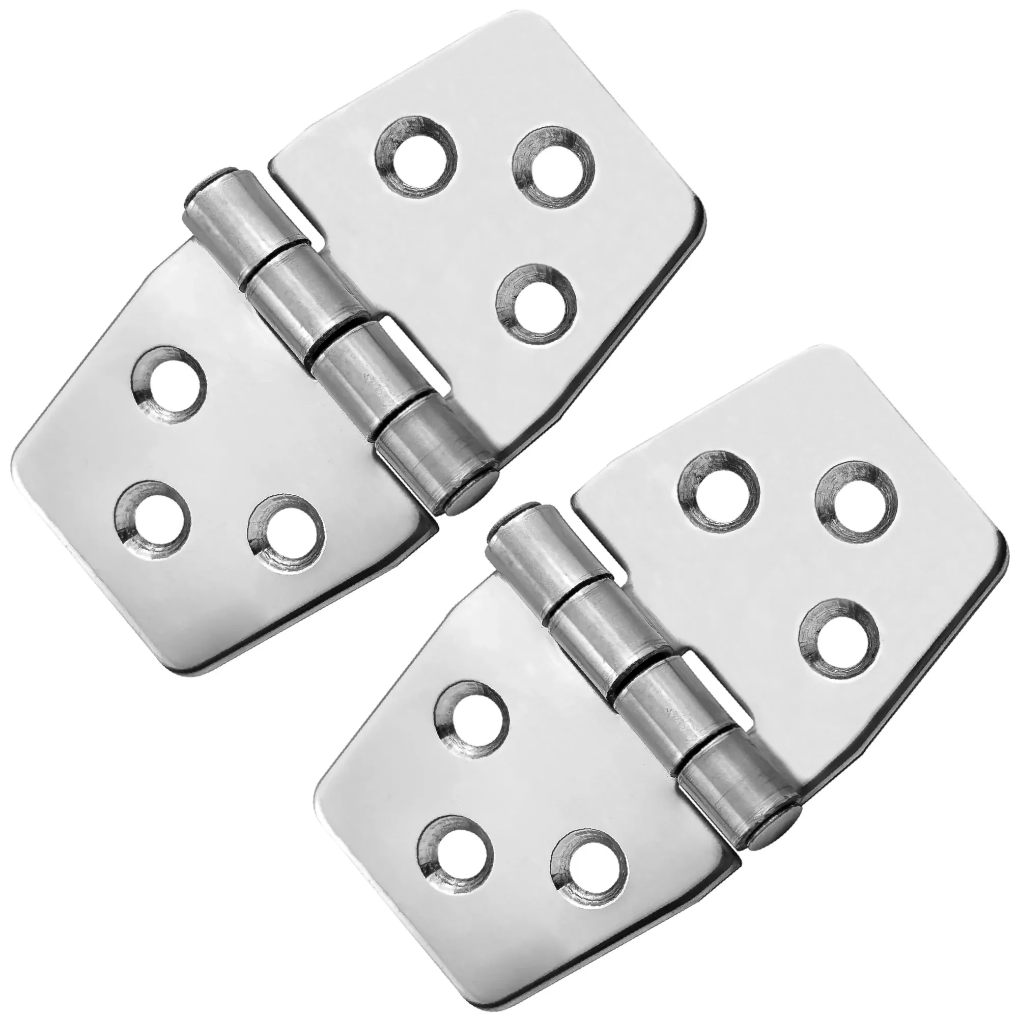 Door Hinge 3" x 1-9/16", AISI 316 Stainless Steel, 2-Pack