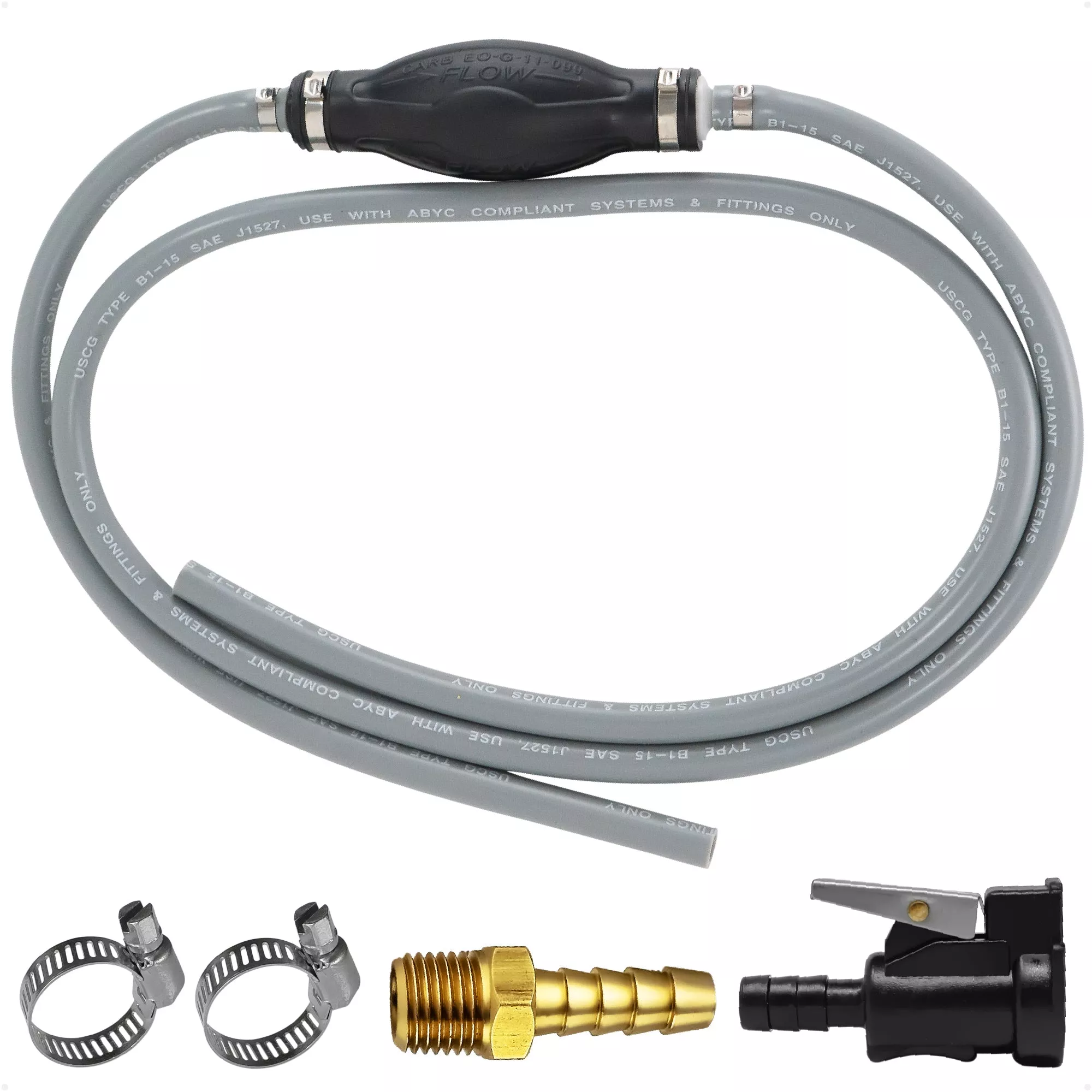 EPA 3/8" Fuel Line Assembly for OMC / Johnson / Evinrude Outboards