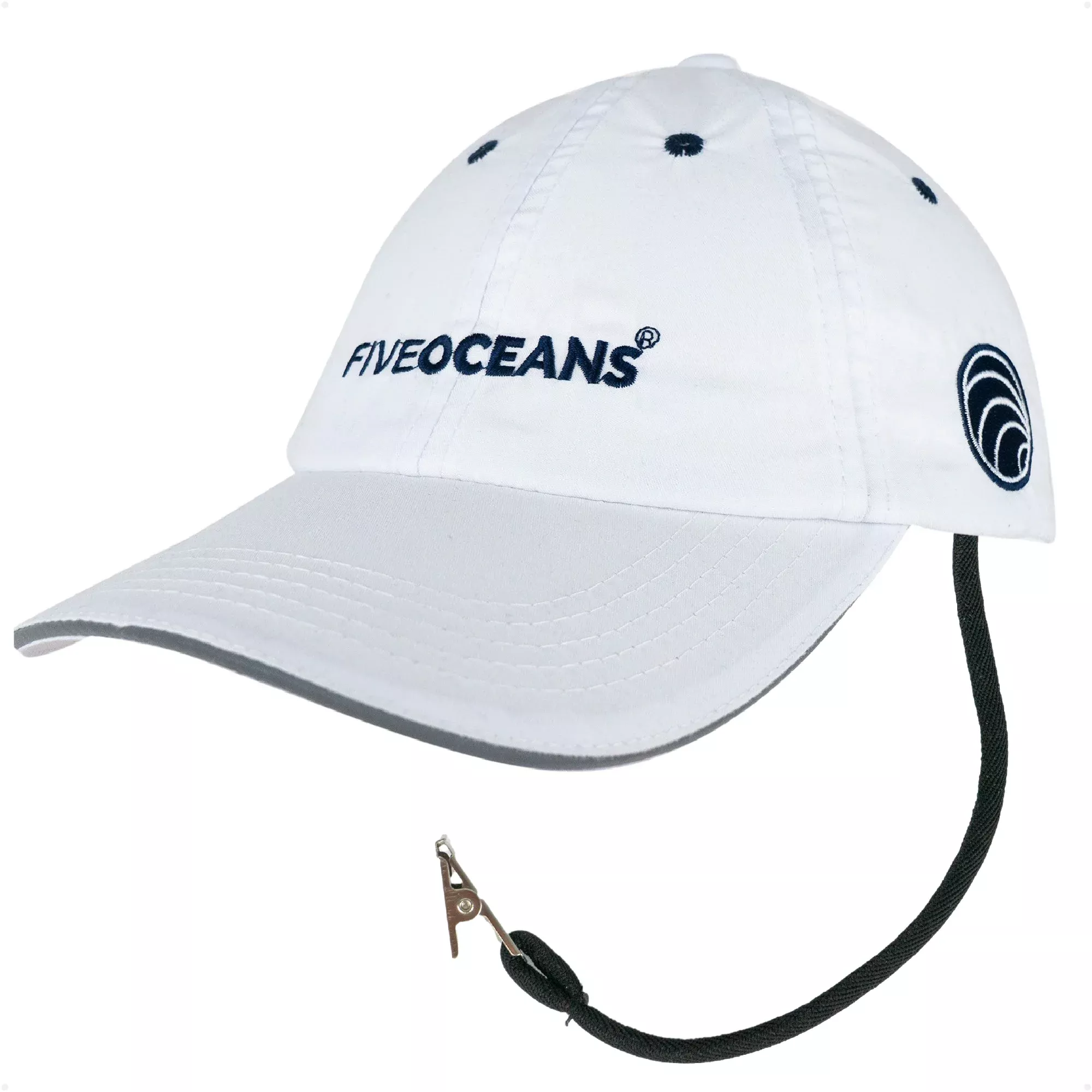 Fast Dry Crew Cap, White, 100% Polyester, UPF 40