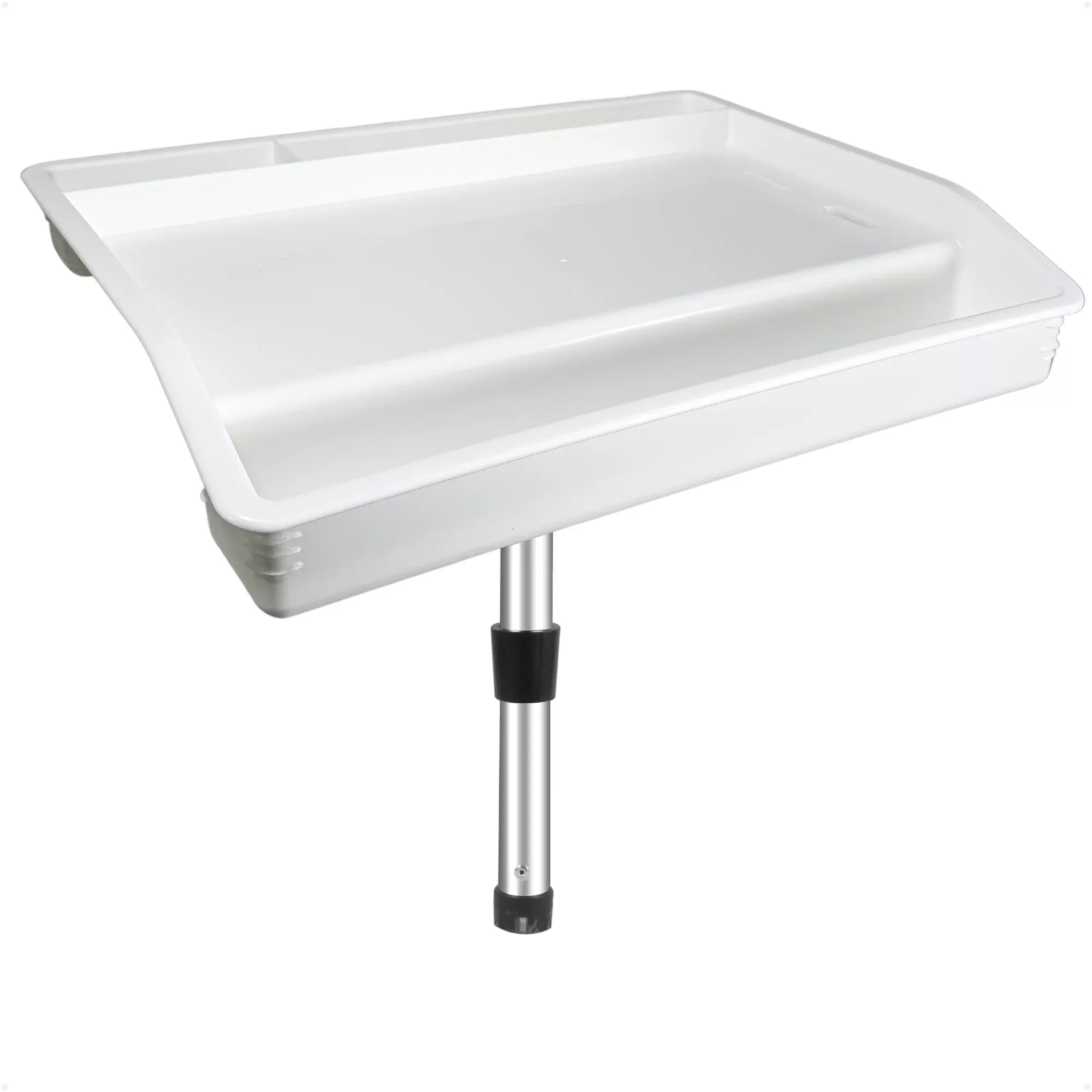 Fish Fillet Table / Cutting Board 17" x 14", Rod Holder Mount, White