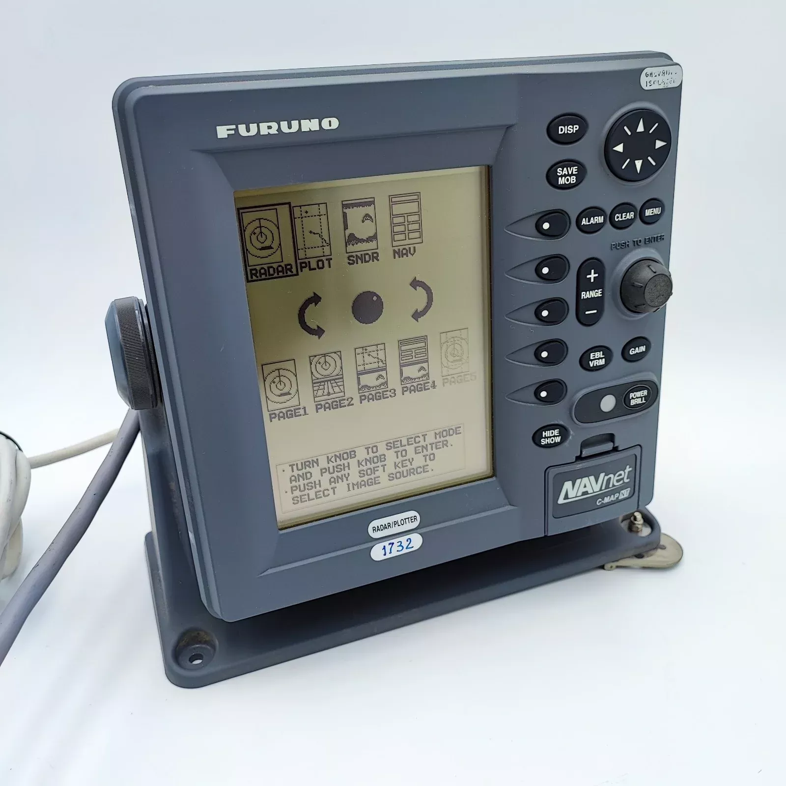 Furuno NAVNET 1732 RDP-130 Radar GPS Chartplotter Sonar C-MAP w/Sun Cover Cables