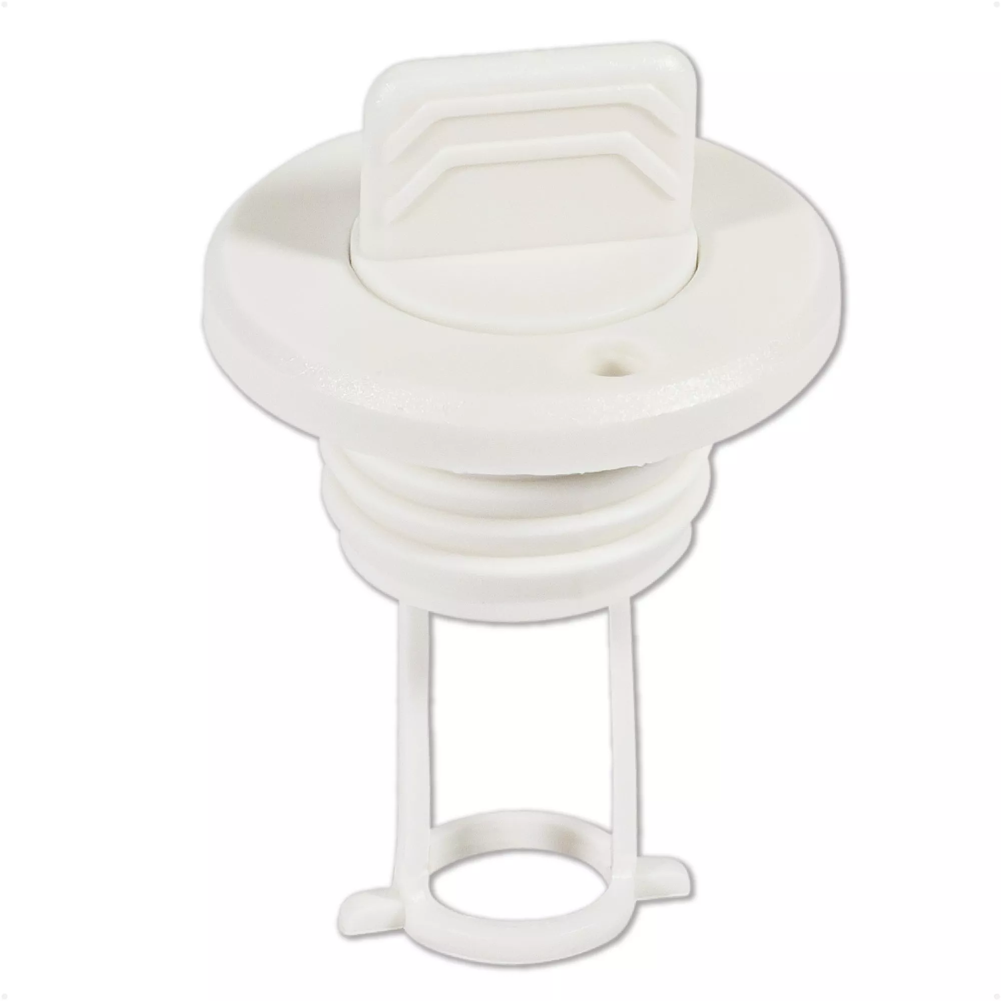 Garboard Drain Plug For 1" Transom Hole, White Nylon